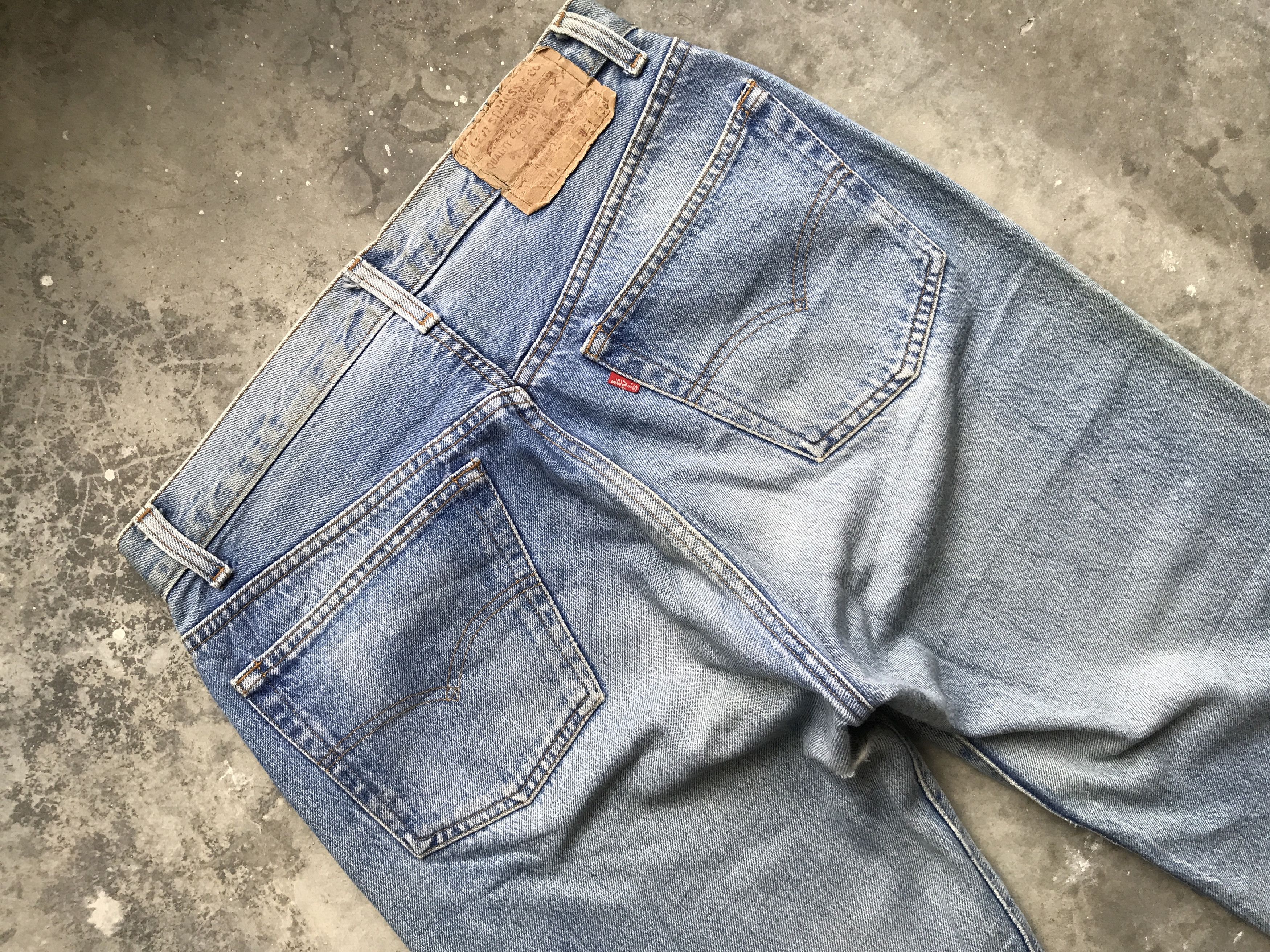 Levi's VLEV16 - Vintage 90s Levis 501 Distressed Denim USA Made Size US 29 - 8 Thumbnail