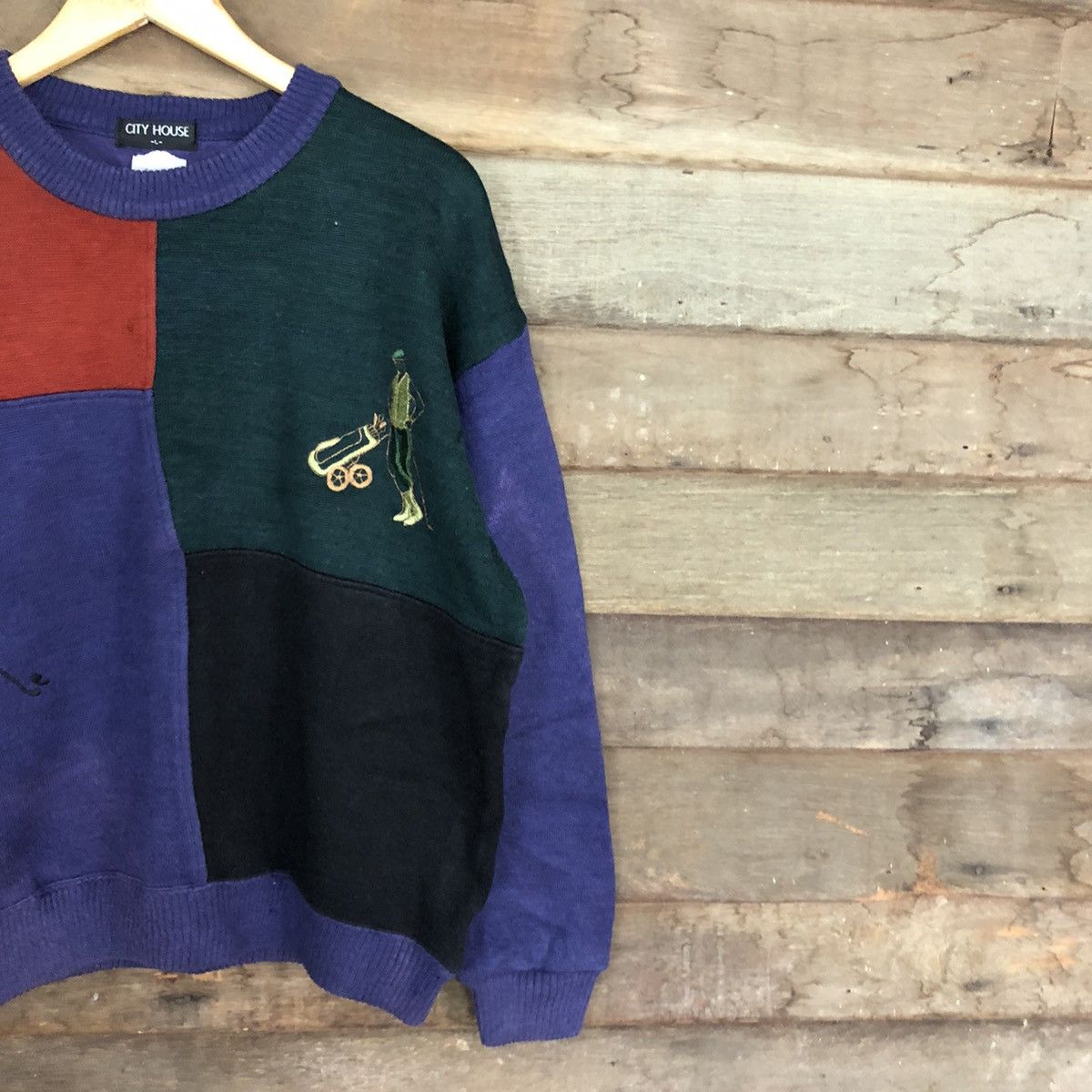 Vintage City House Golf vintage knitwear Purple Sweatshirt #414B Size US L / EU 52-54 / 3 - 5 Thumbnail