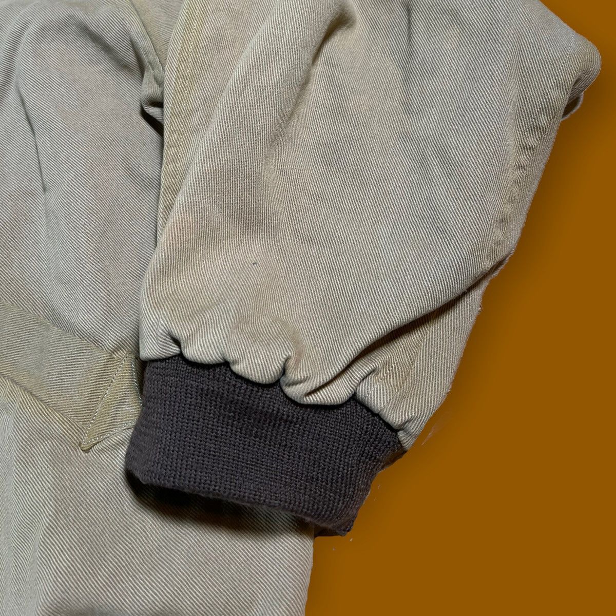 Vintage 70s 80s Canvas Gold Rayon Lined Workers Chore Jacket Size US XL / EU 56 / 4 - 5 Thumbnail