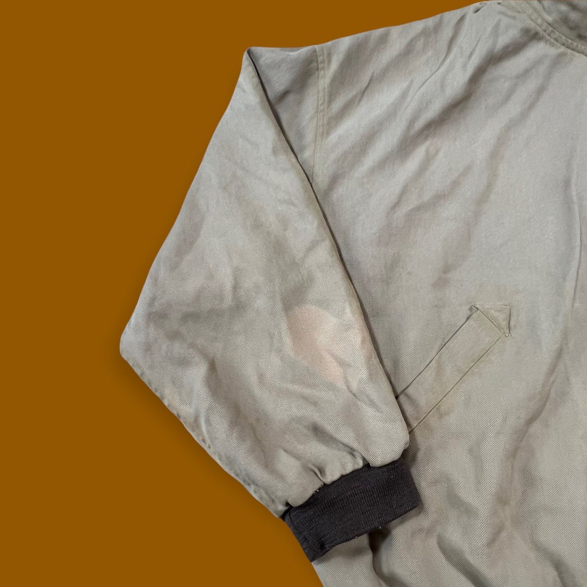 Vintage 70s 80s Canvas Gold Rayon Lined Workers Chore Jacket Size US XL / EU 56 / 4 - 4 Thumbnail