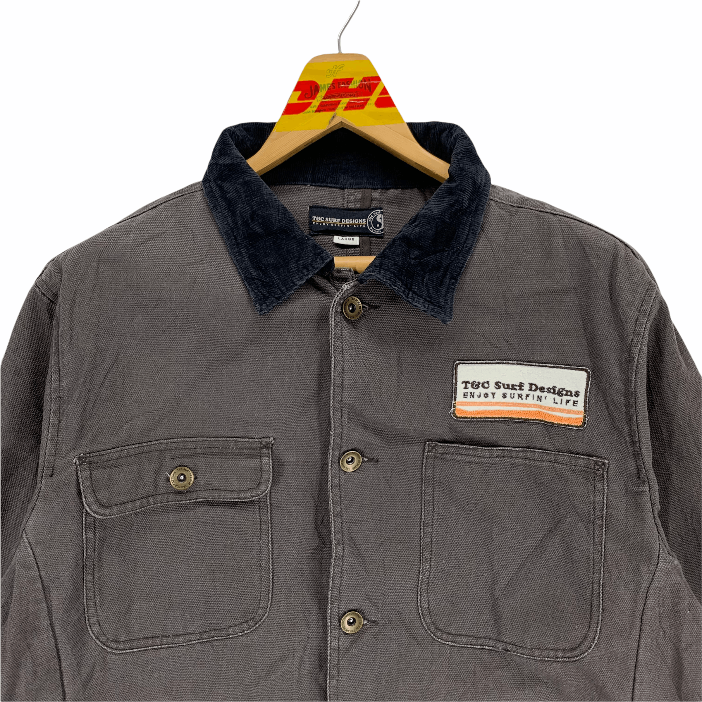 Other Vintage T&C Surf Designs Hard Cotton Chore Jacket #3350-119 Size US L / EU 52-54 / 3 - 2 Thumbnail