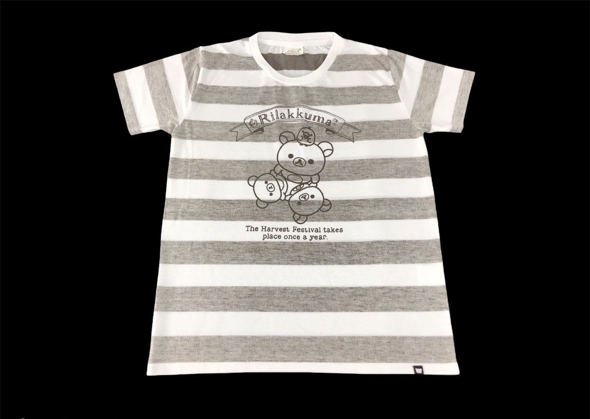 image of Vintage Rilakkuma Japanese Fictional Character Screen Printed in Grey/White, Men's (Size Medium)