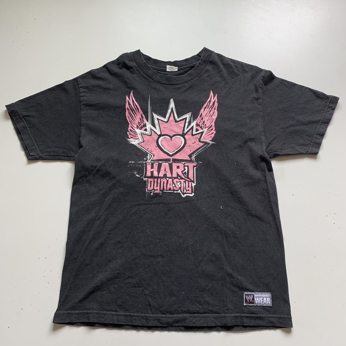 Vintage 2000s Hart Foundation WWE Wrestling Graphic T Shirt
