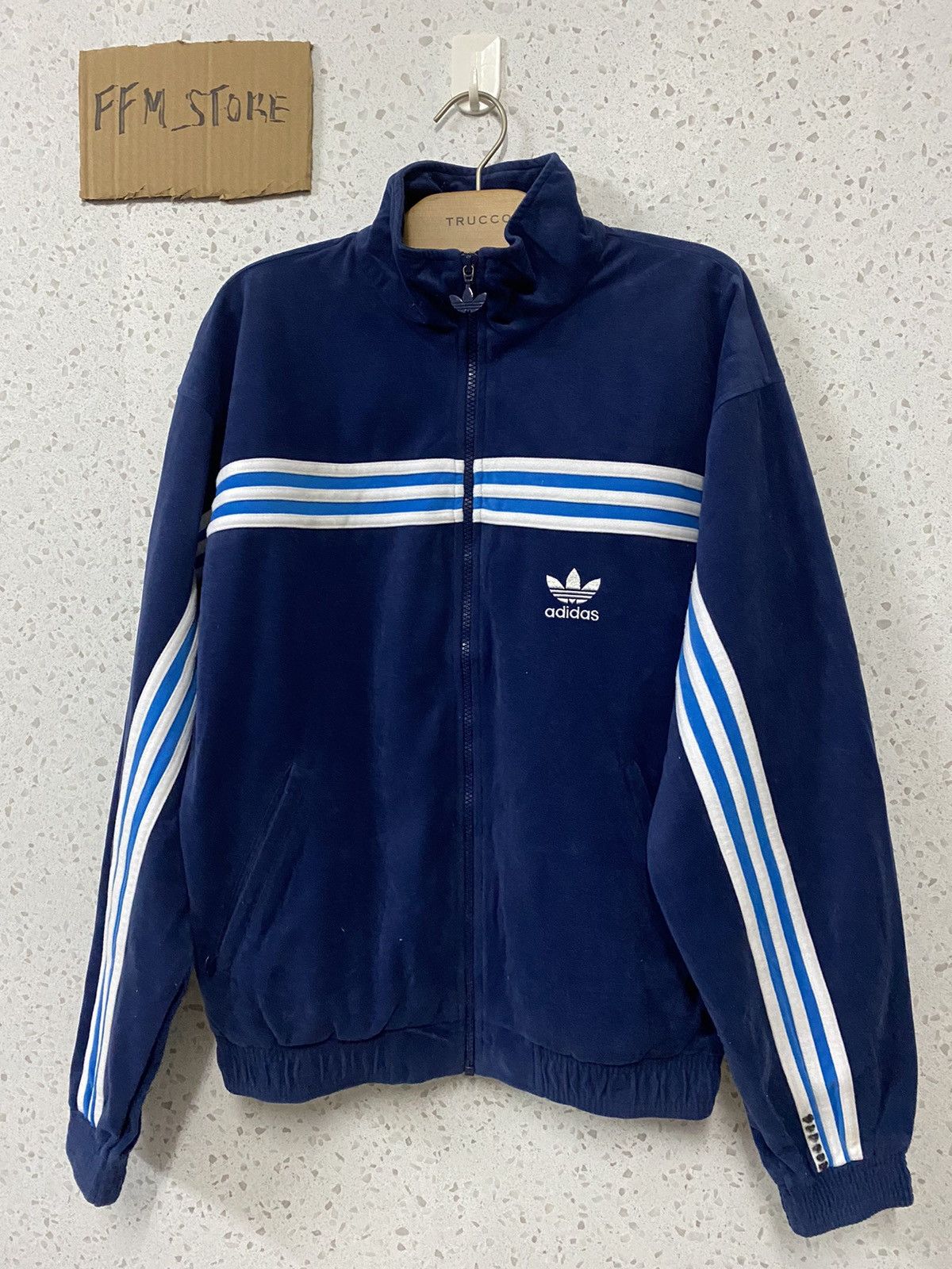 Adidas × Vintage Vintage 90s Adidas 3Stripe Jacket Size US L / EU 52-54 / 3 - 1 Thumbnail