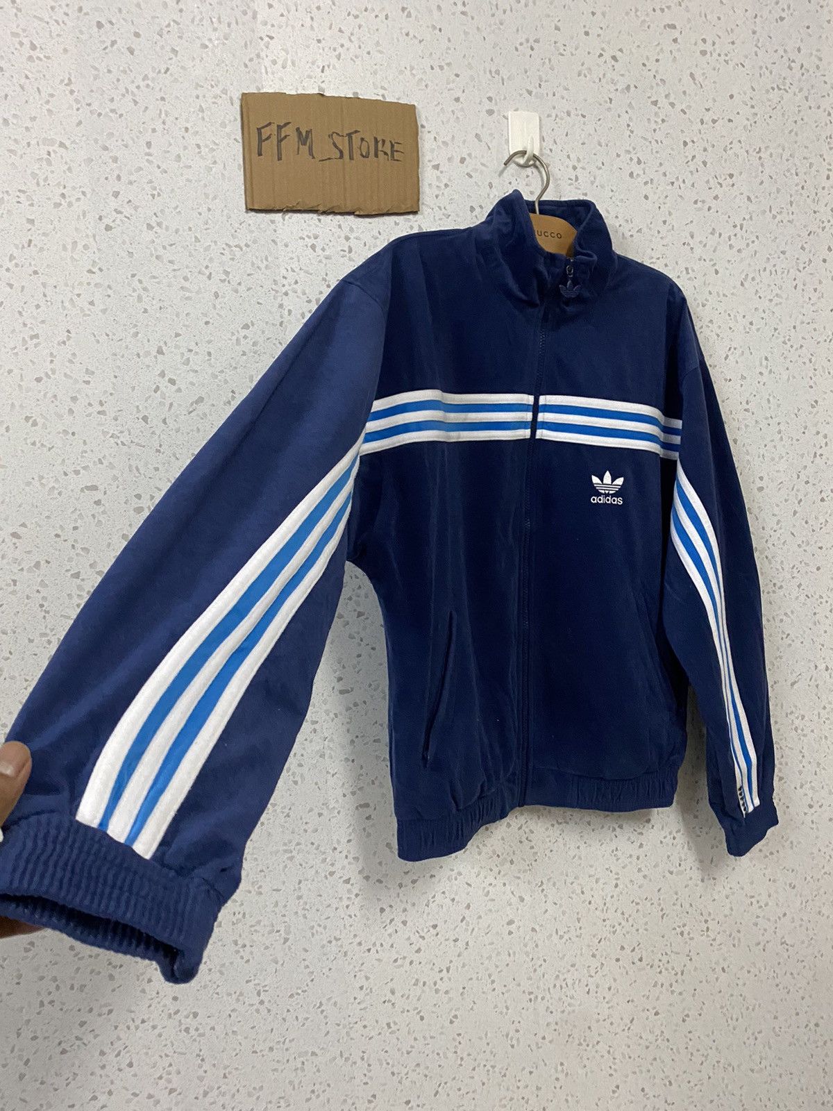 Adidas × Vintage Vintage 90s Adidas 3Stripe Jacket Size US L / EU 52-54 / 3 - 2 Thumbnail
