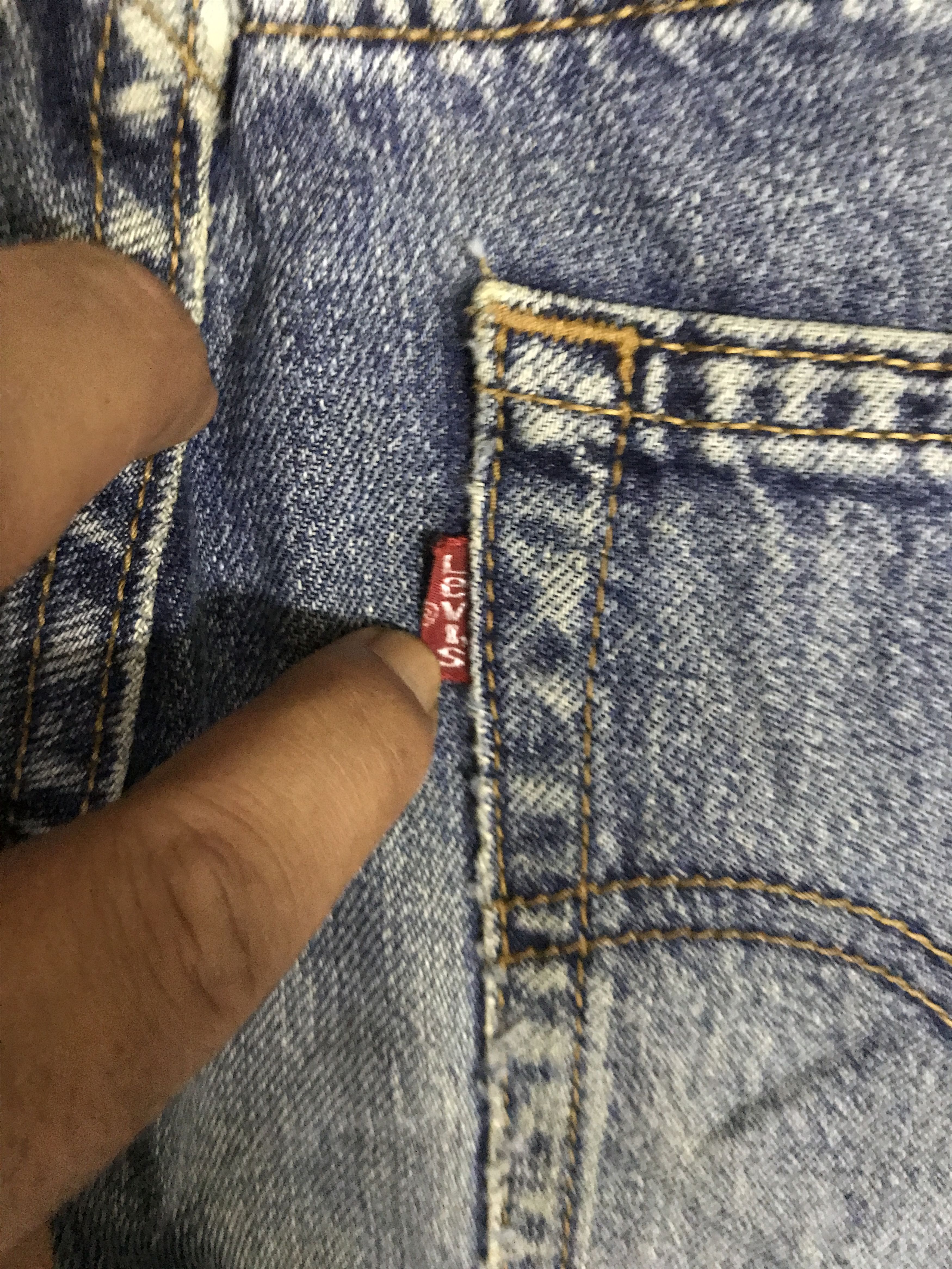 Levi's VLEV128-Vtg Levis 519 Blue Wash Distressed Jeans Size US 30 / EU 46 - 13 Thumbnail
