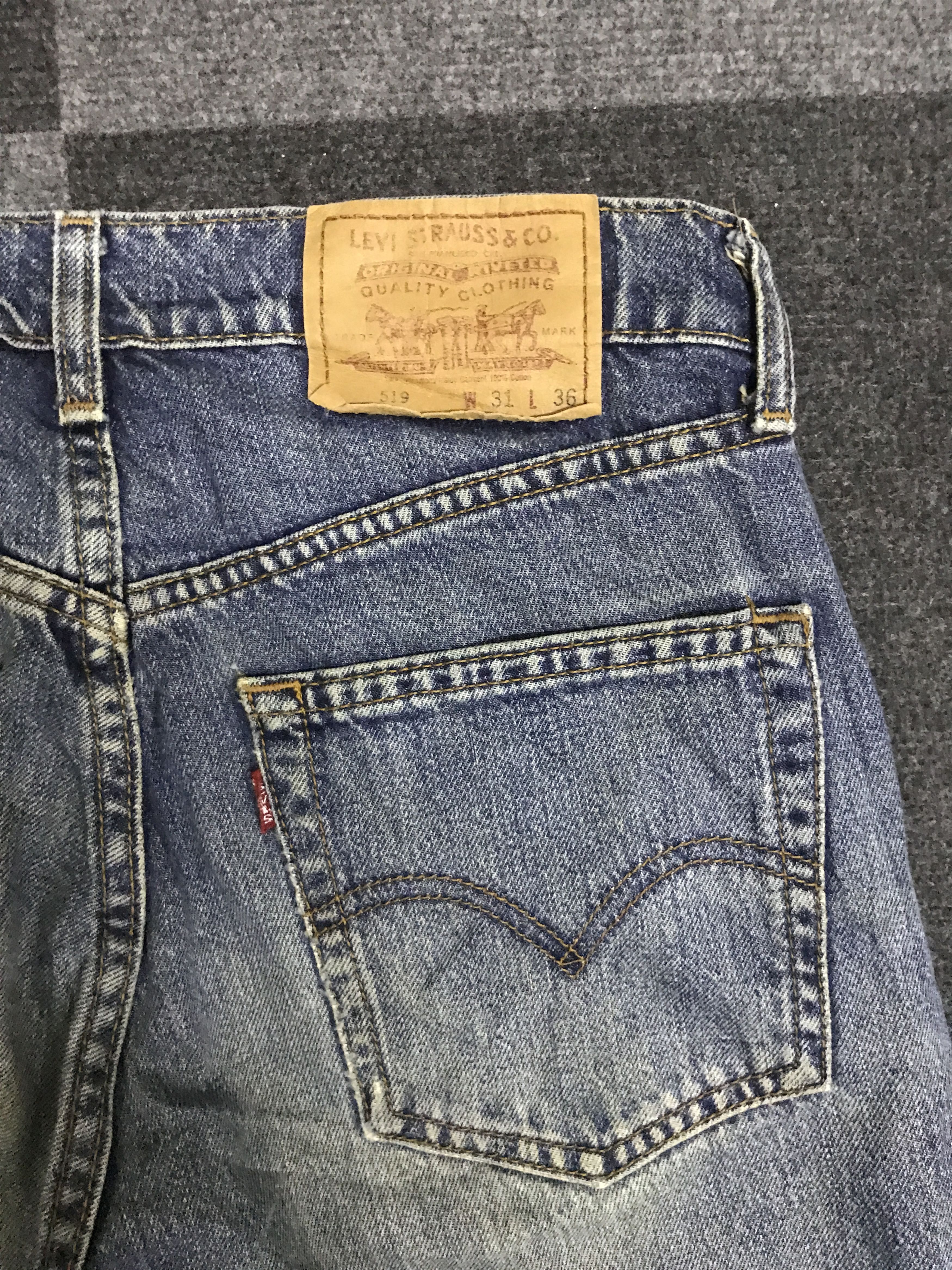 Levi's VLEV128-Vtg Levis 519 Blue Wash Distressed Jeans Size US 30 / EU 46 - 14 Thumbnail