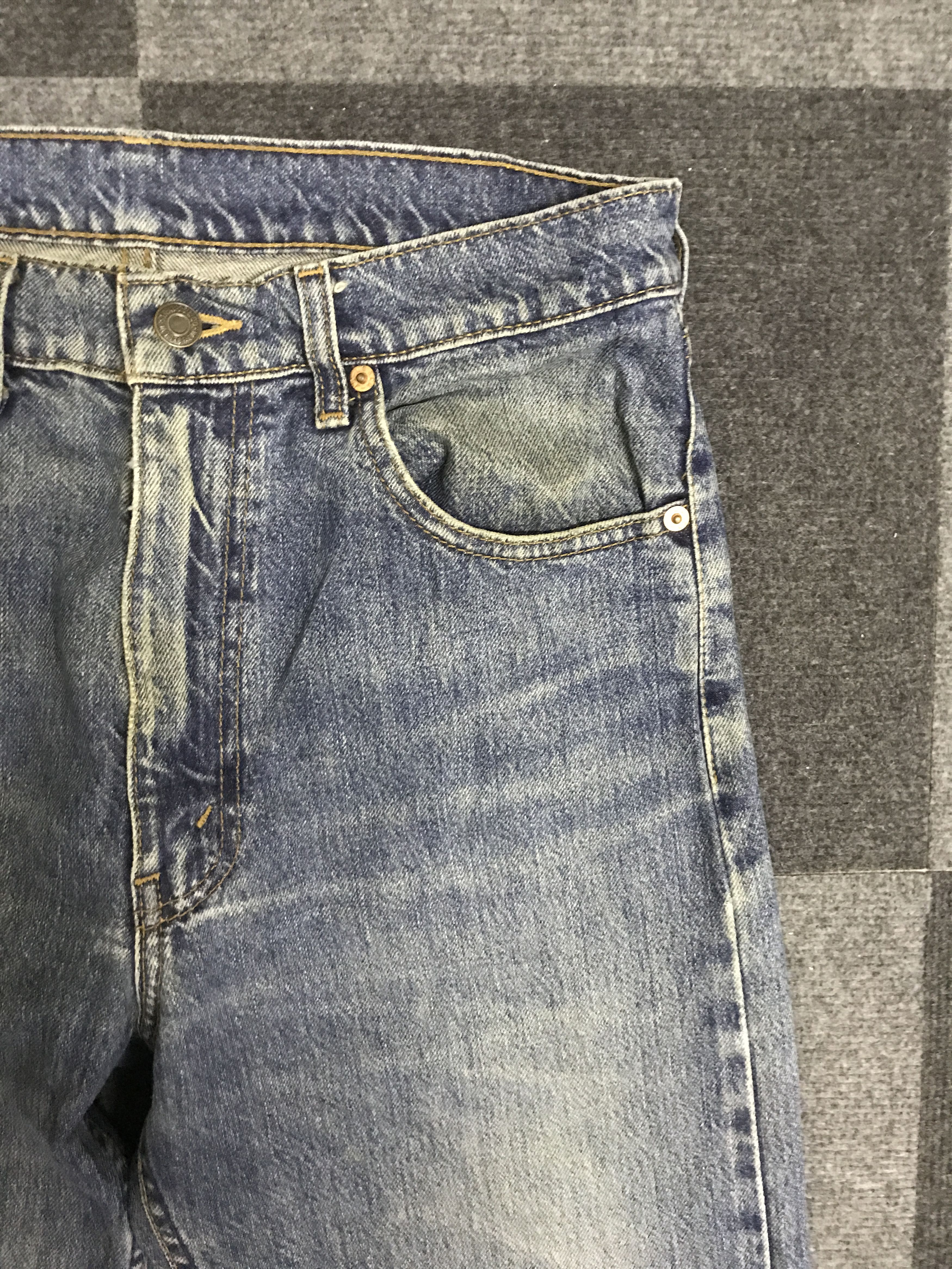 Levi's VLEV128-Vtg Levis 519 Blue Wash Distressed Jeans Size US 30 / EU 46 - 7 Thumbnail