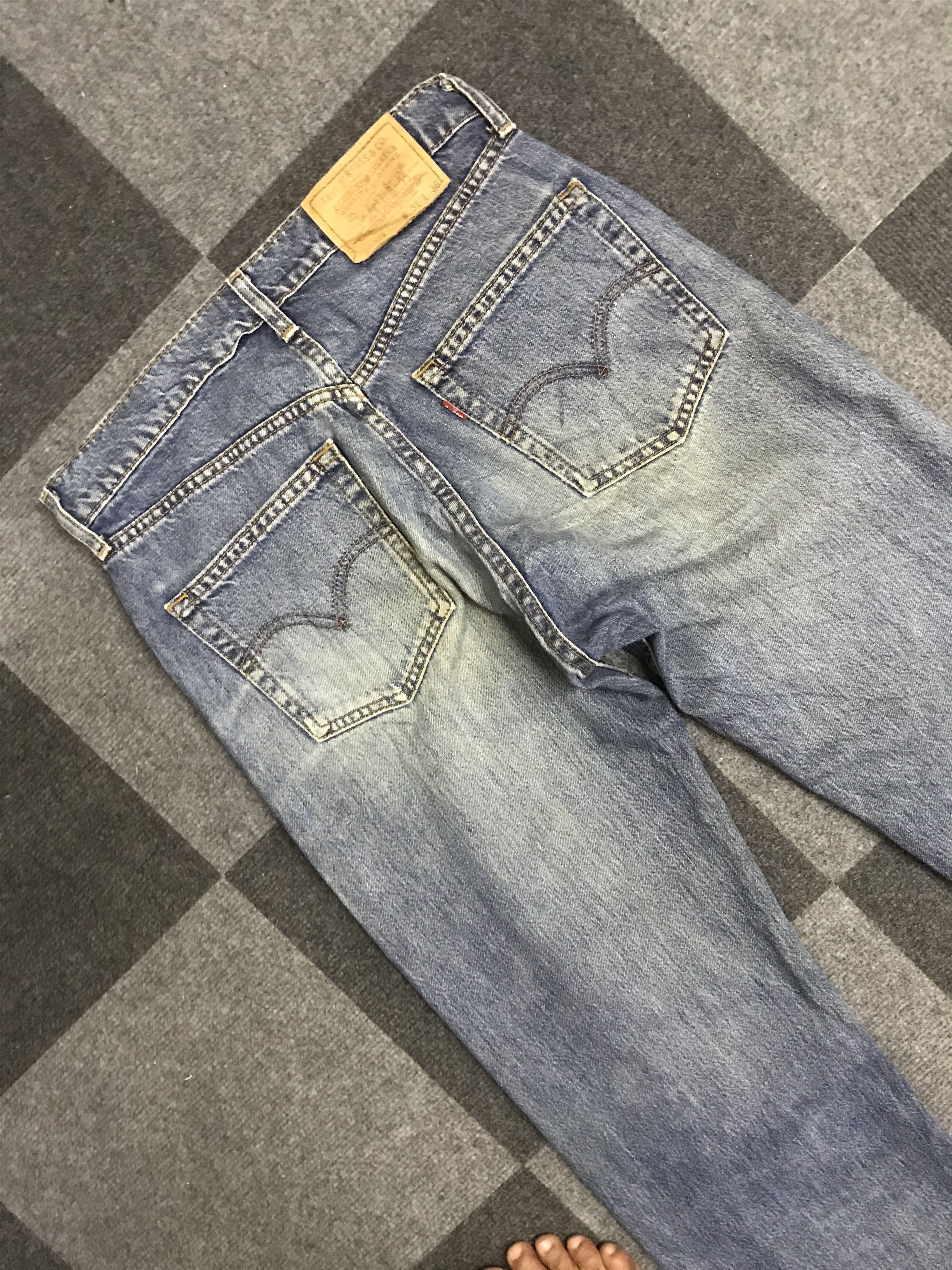 Levi's VLEV128-Vtg Levis 519 Blue Wash Distressed Jeans Size US 30 / EU 46 - 10 Thumbnail