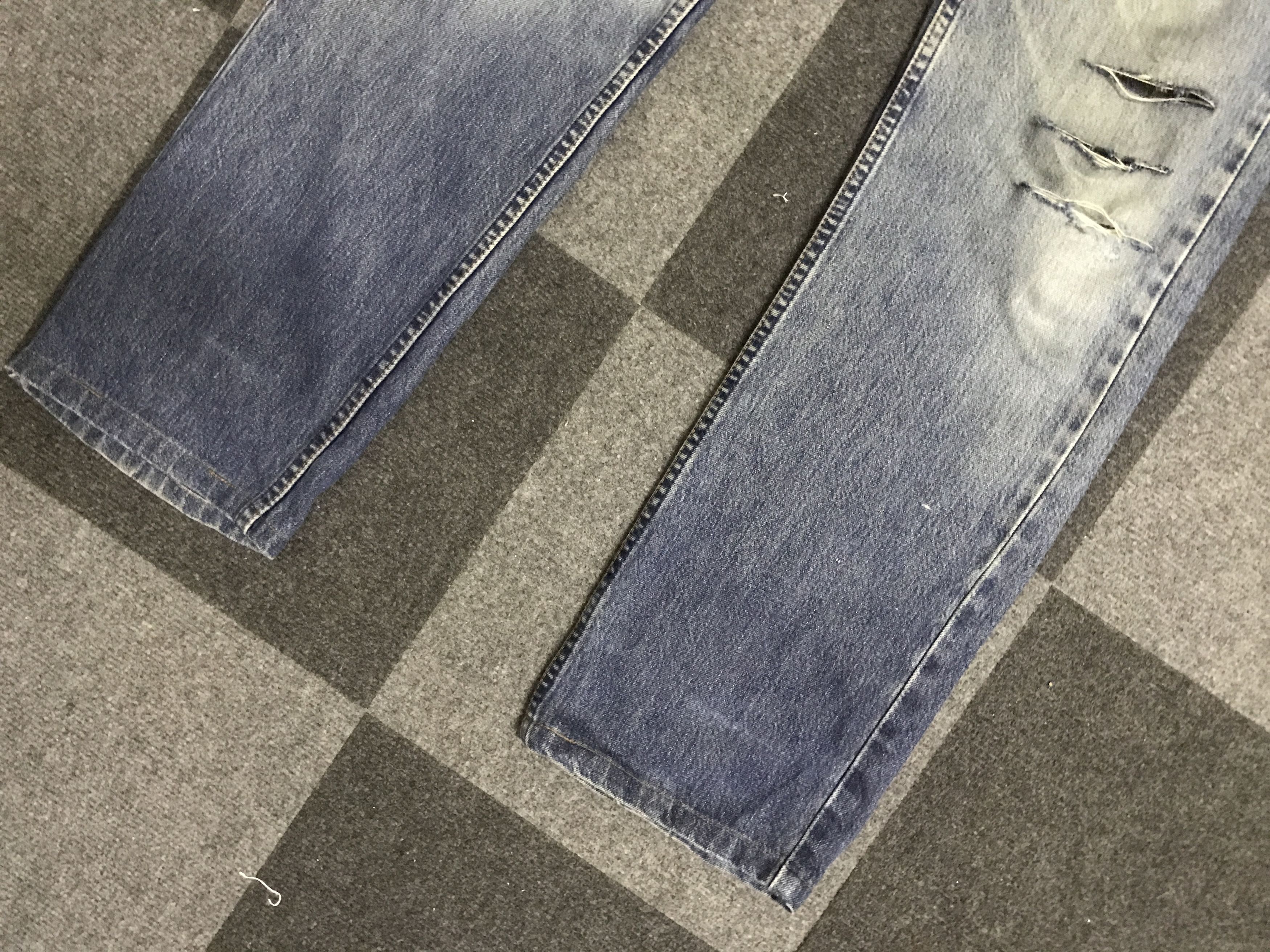 Levi's VLEV128-Vtg Levis 519 Blue Wash Distressed Jeans Size US 30 / EU 46 - 4 Thumbnail