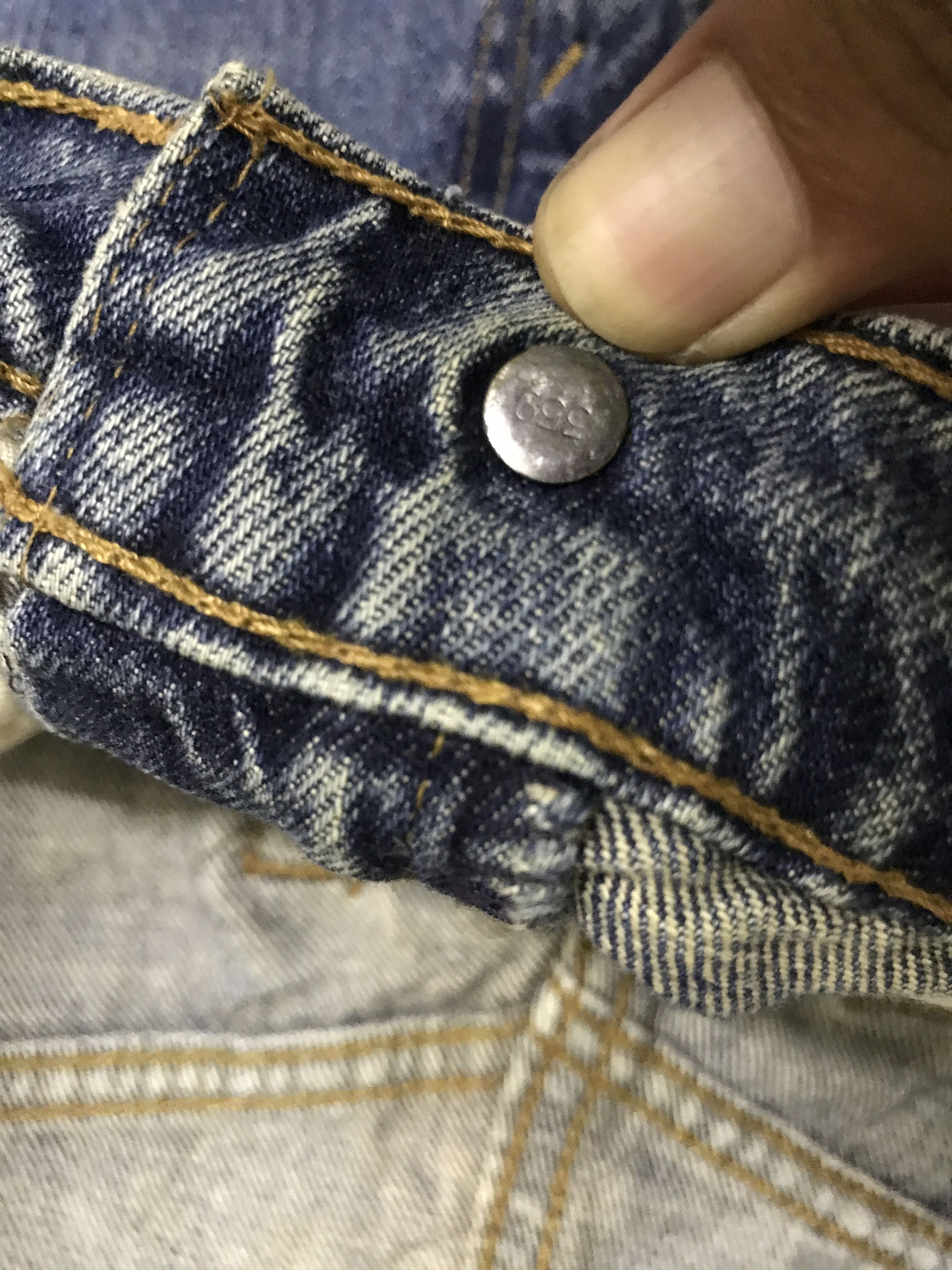 Levi's VLEV128-Vtg Levis 519 Blue Wash Distressed Jeans Size US 30 / EU 46 - 6 Thumbnail