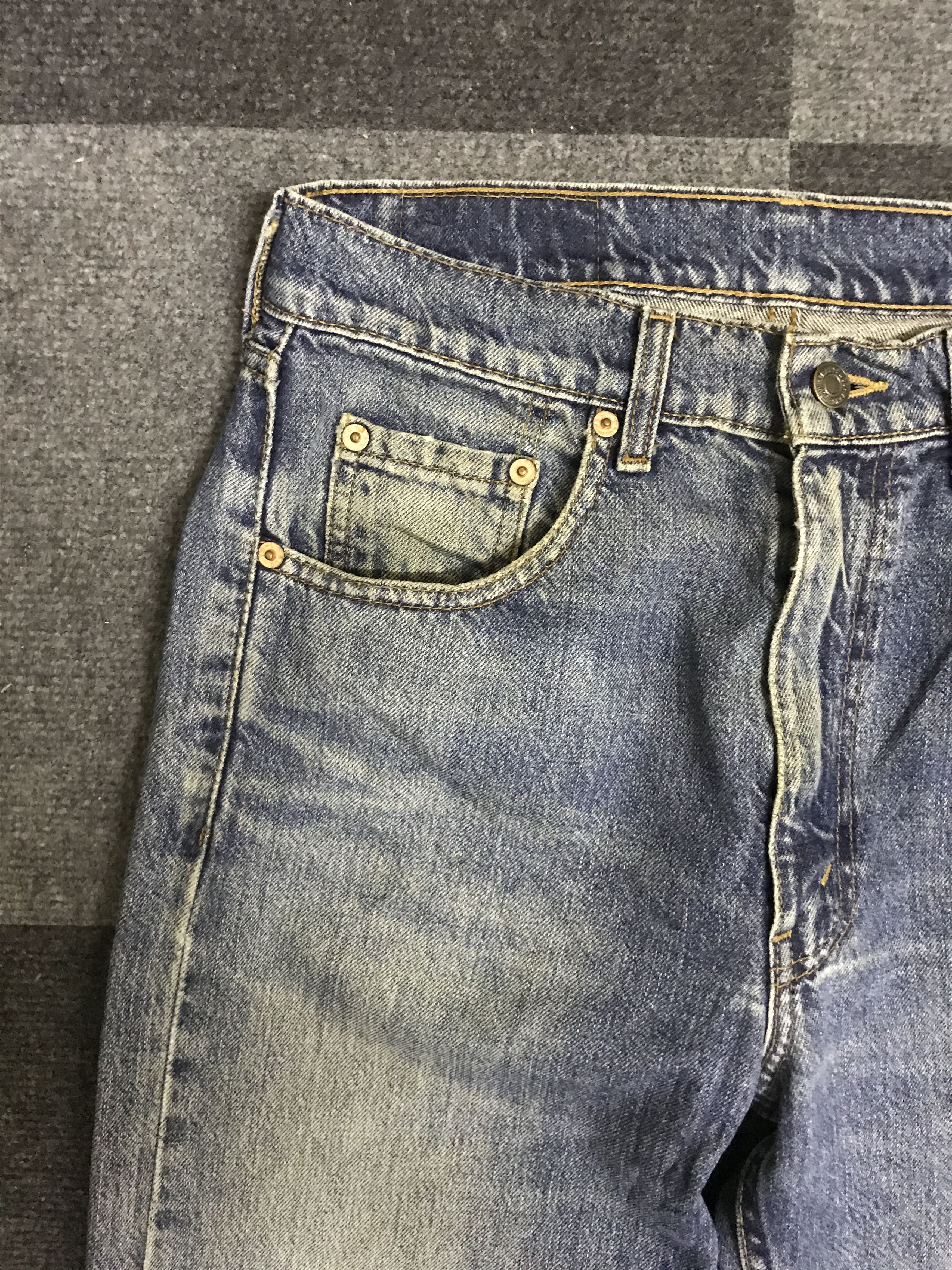 Levi's VLEV128-Vtg Levis 519 Blue Wash Distressed Jeans Size US 30 / EU 46 - 8 Thumbnail
