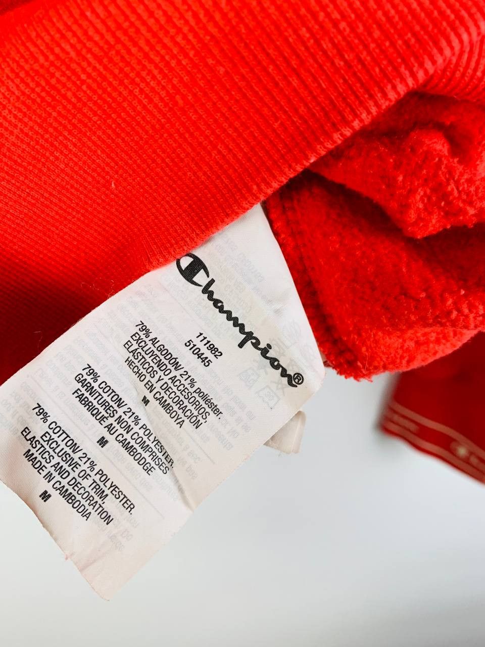 Champion Champion sweatshirt Big Logo cotton red M Size US M / EU 48-50 / 2 - 8 Thumbnail