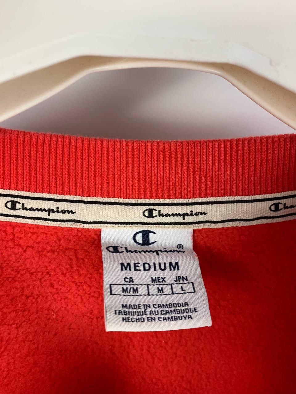 Champion Champion sweatshirt Big Logo cotton red M Size US M / EU 48-50 / 2 - 7 Thumbnail