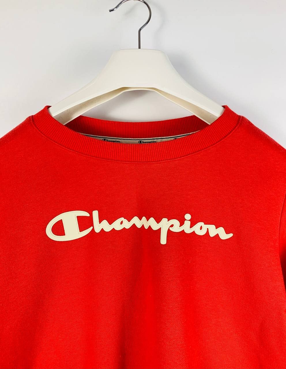 Champion Champion sweatshirt Big Logo cotton red M Size US M / EU 48-50 / 2 - 2 Thumbnail