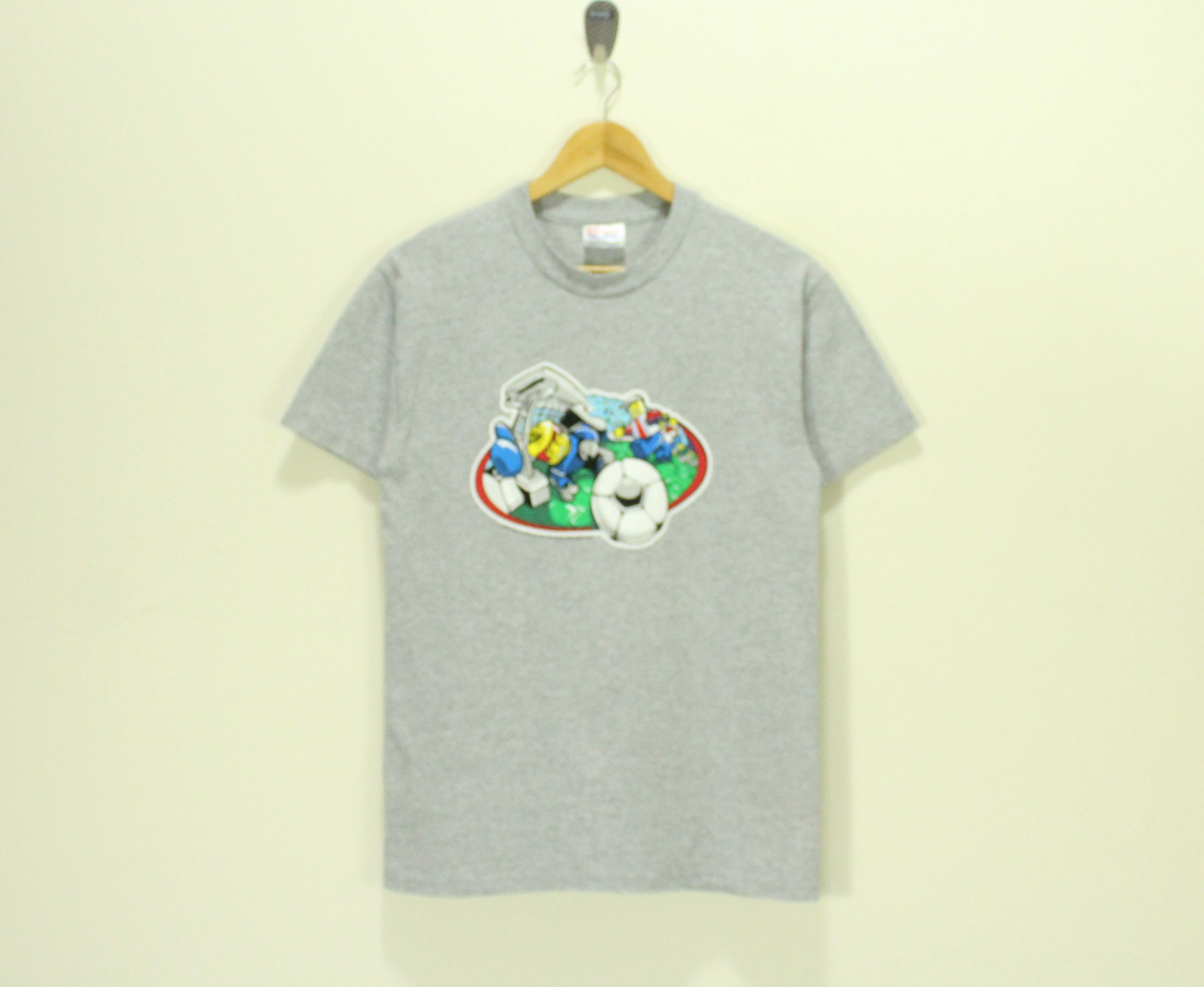 image of American Living x Humor Vintage Lego T Shirt @2000 in Grey, Men's (Size Small)