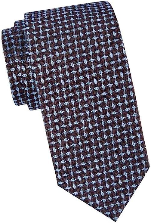 Ermenegildo Zegna Ermenegildo Zegna Men's Geometric Silk Tie Size ONE SIZE - 1 Thumbnail