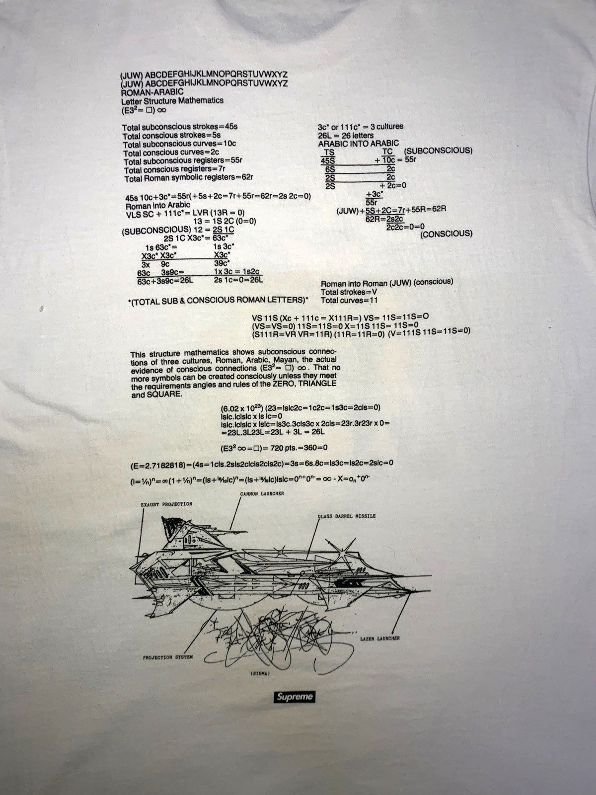 Supreme Supreme Rammellzee White T-shirt Size US M / EU 48-50 / 2 - 7 Thumbnail