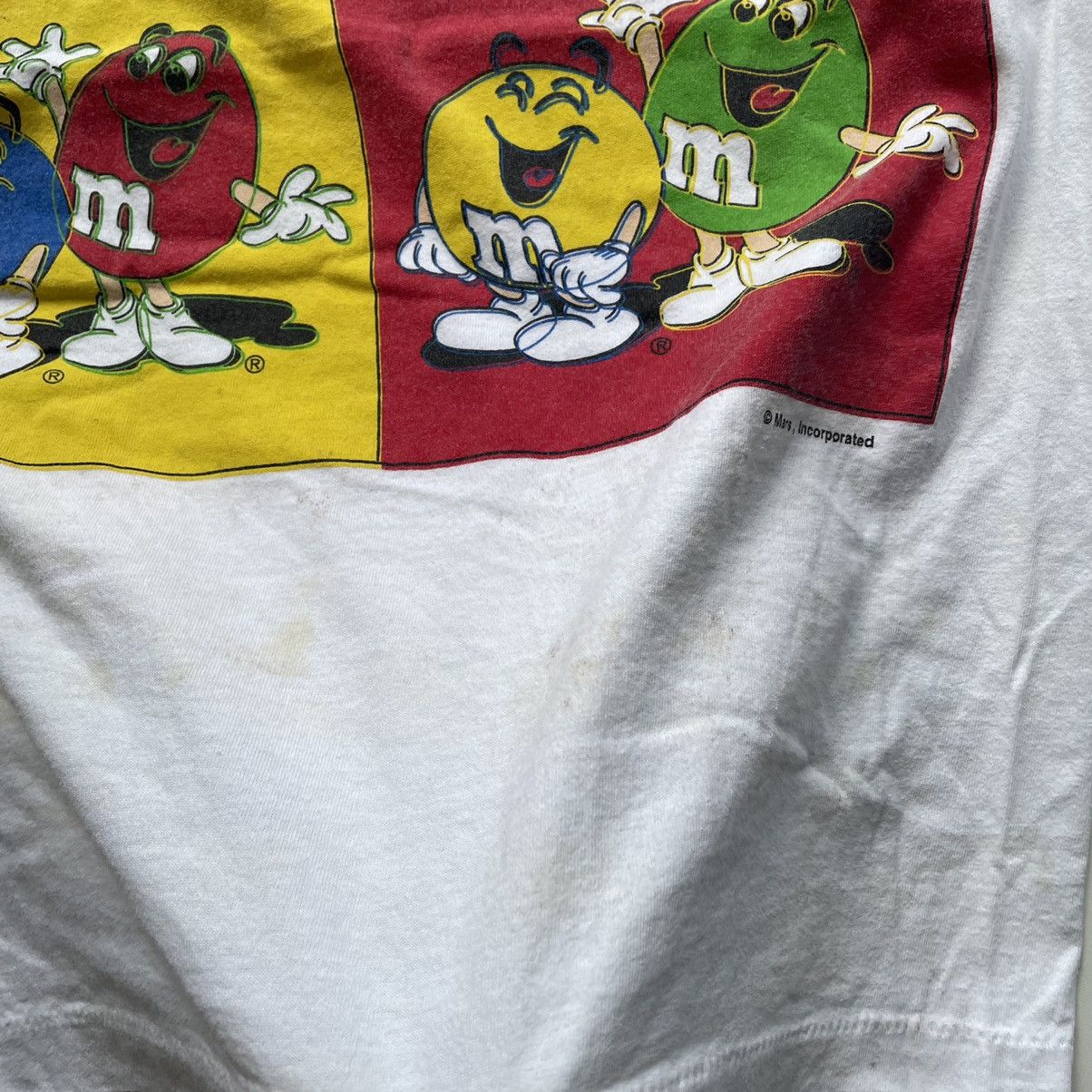 Vintage Vintage 90s M&Ms promo art graphic T shirt white medium rare Size US M / EU 48-50 / 2 - 4 Thumbnail