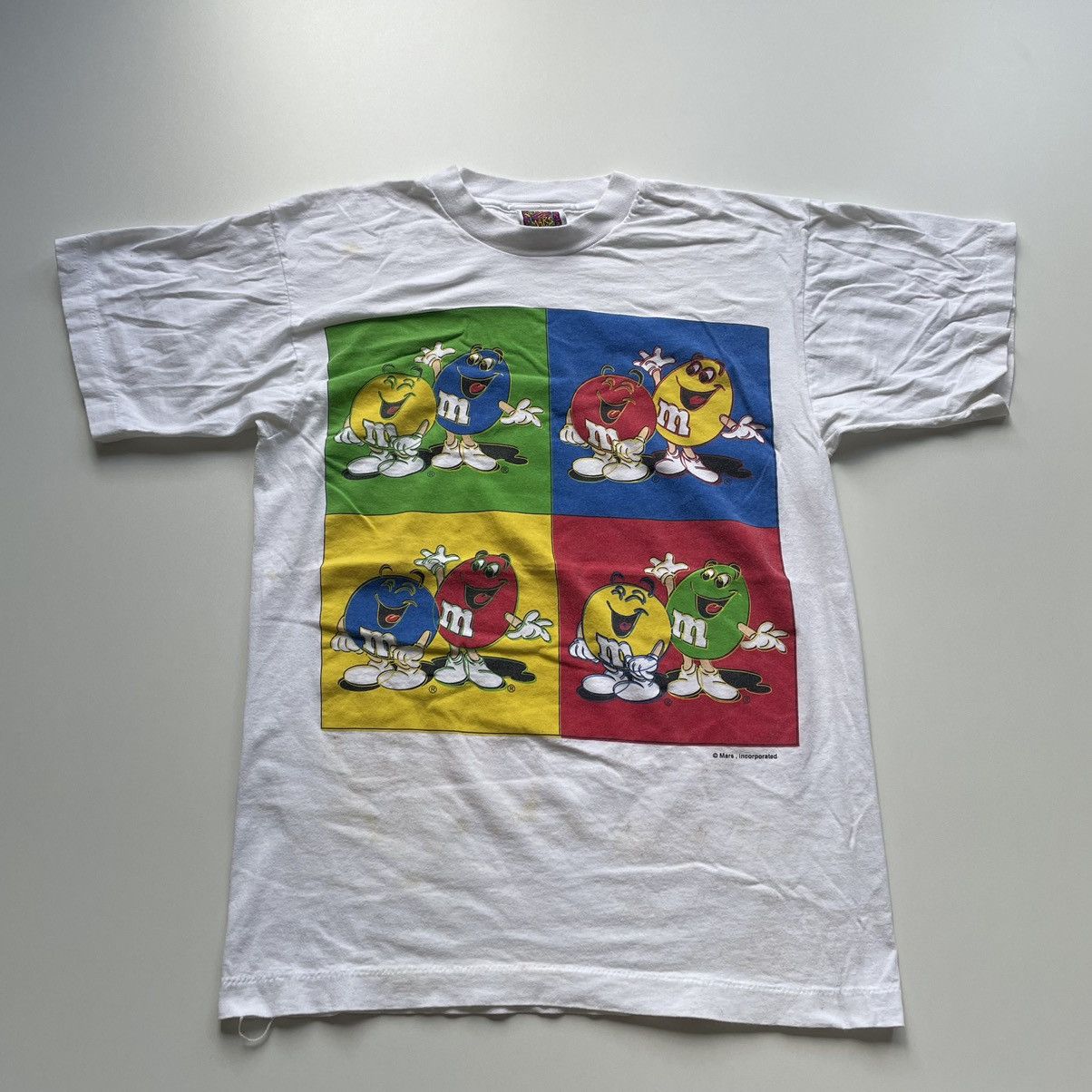 Vintage Vintage 90s M&Ms promo art graphic T shirt white medium rare Size US M / EU 48-50 / 2 - 1 Thumbnail