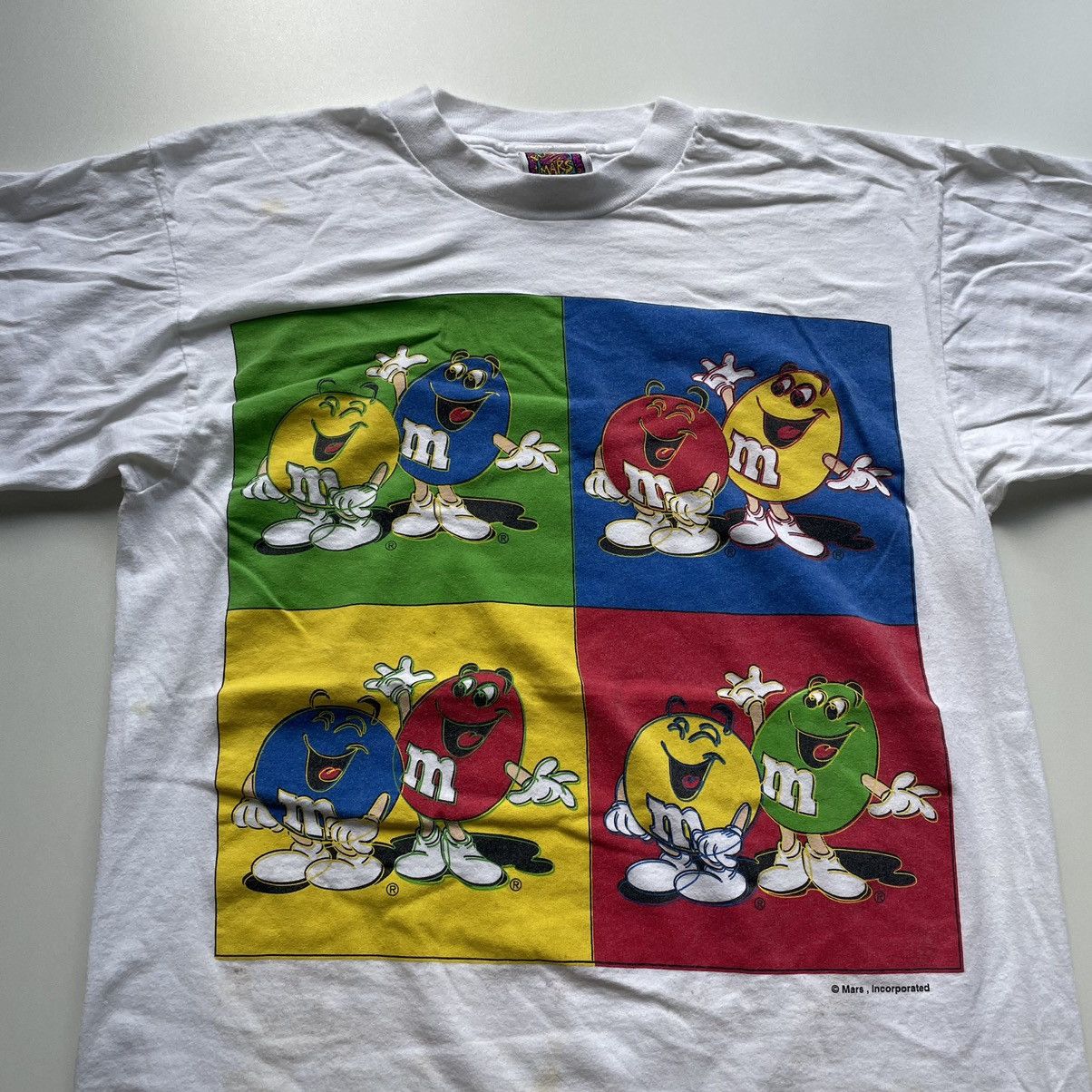 Vintage Vintage 90s M&Ms promo art graphic T shirt white medium rare Size US M / EU 48-50 / 2 - 2 Thumbnail