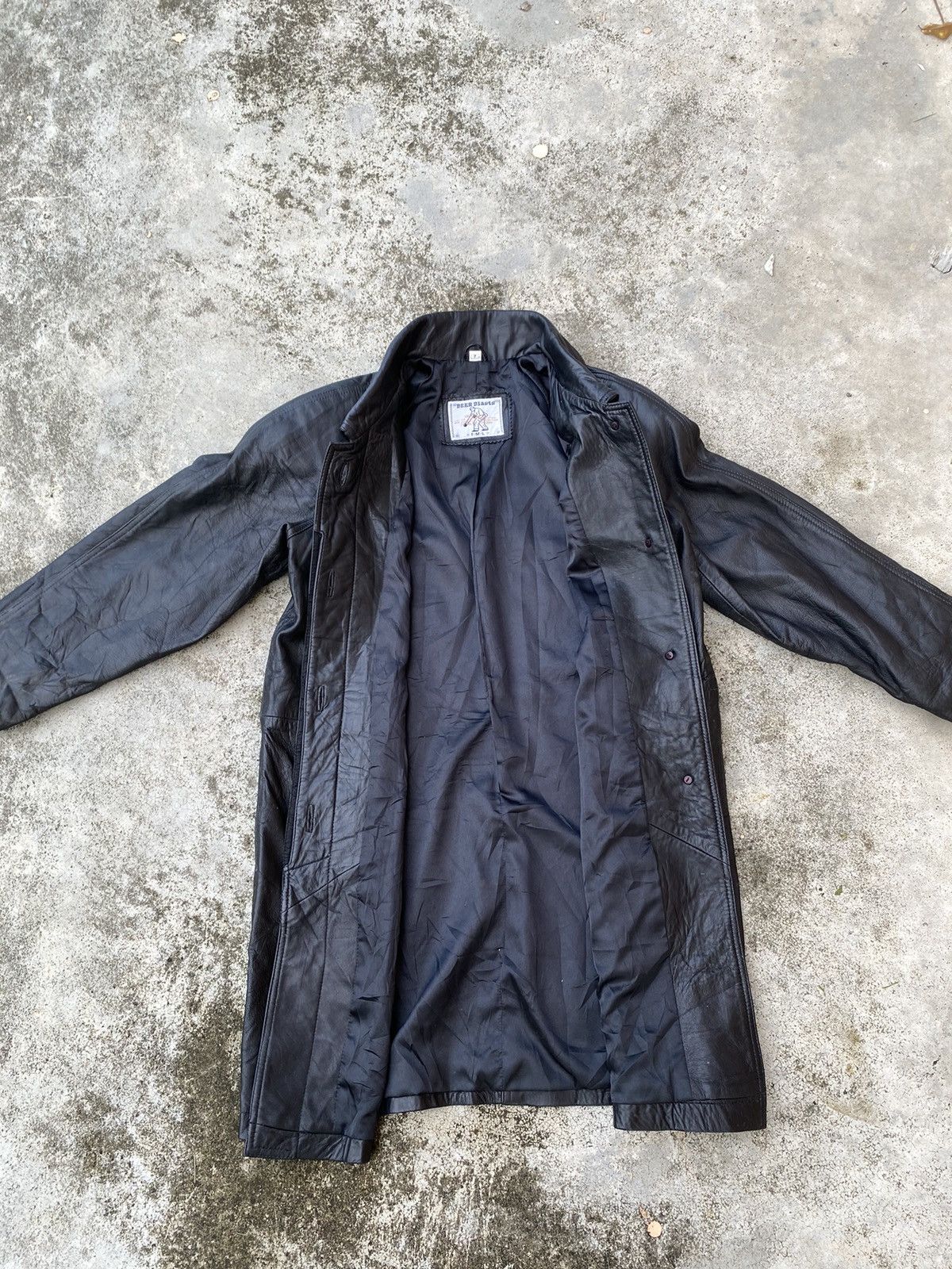 Genuine Leather × Vintage Steals🔥Vintage Japan Beer Blast Leather Long Jacket Size L / US 10 / IT 46 - 5 Thumbnail