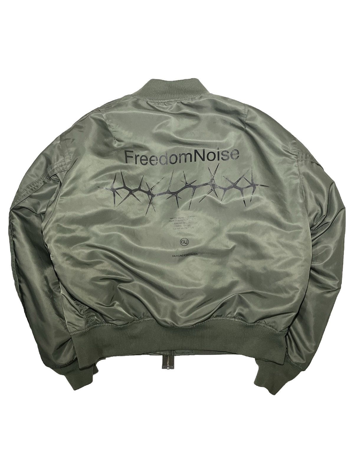 image of Undercover “Freedom Noise” Gu Bomber Jacket Ma-1 Olive, Men's (Size Small)