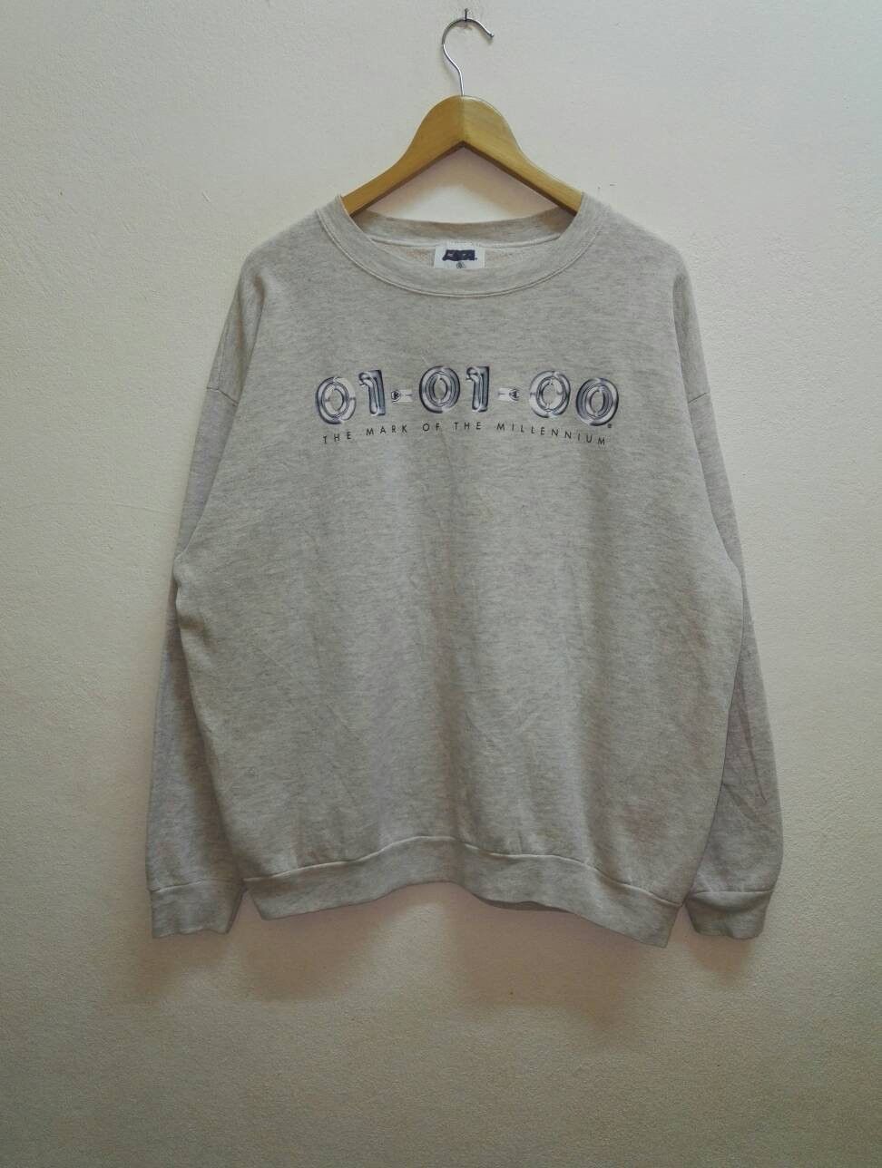 Vintage The Mark Of The Millennium Sweatshirt Sportswear Big Logo Size US XL / EU 56 / 4 - 1 Thumbnail