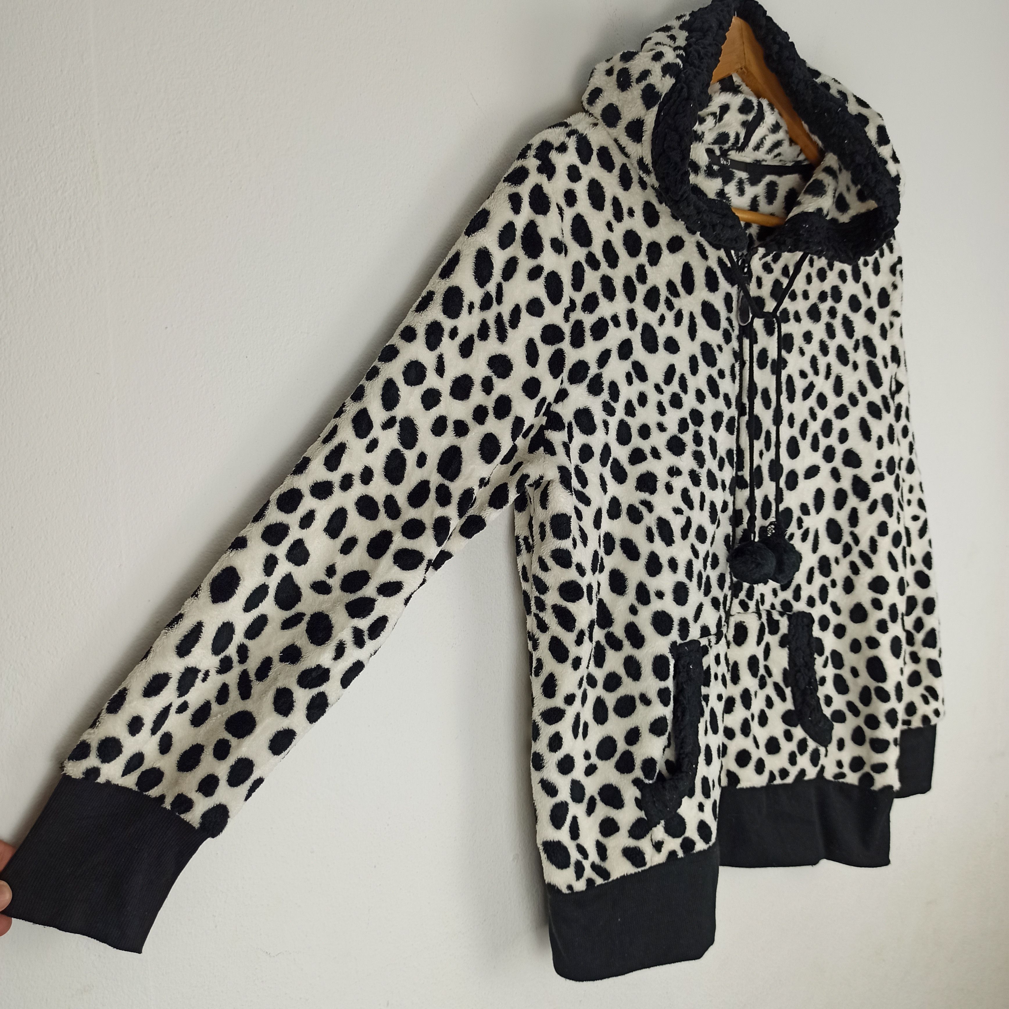 If Six Was Nine Hoodie Leopard Black & White Fleece Japanese Brand Size US L / EU 52-54 / 3 - 2 Thumbnail