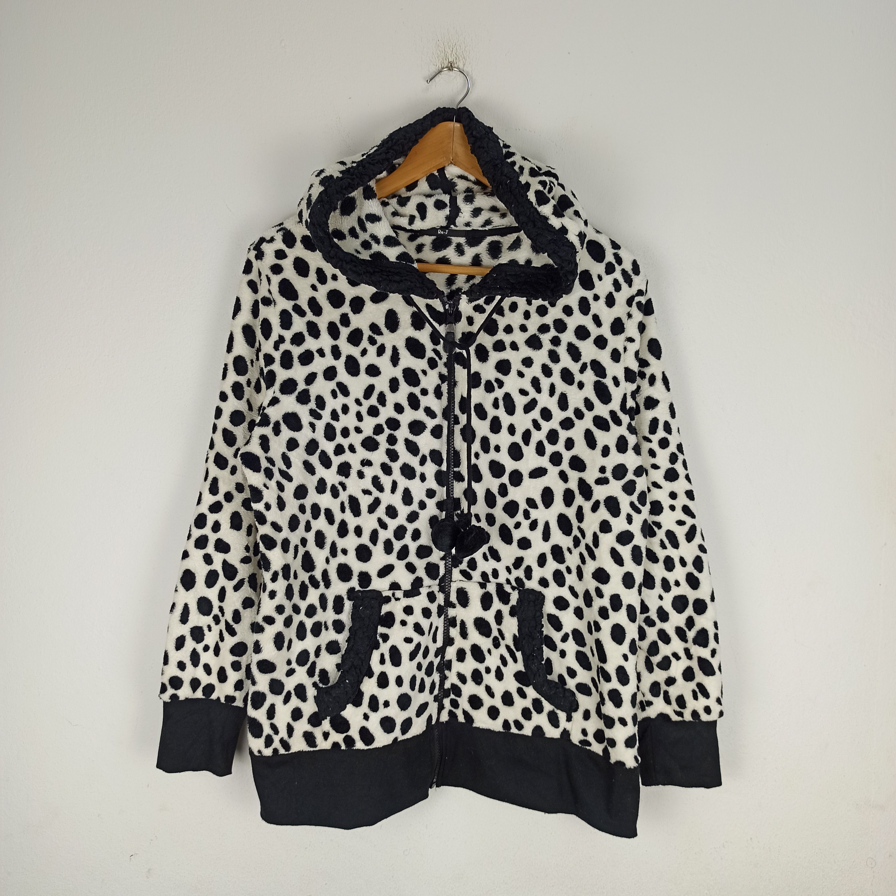 If Six Was Nine Hoodie Leopard Black & White Fleece Japanese Brand Size US L / EU 52-54 / 3 - 1 Thumbnail