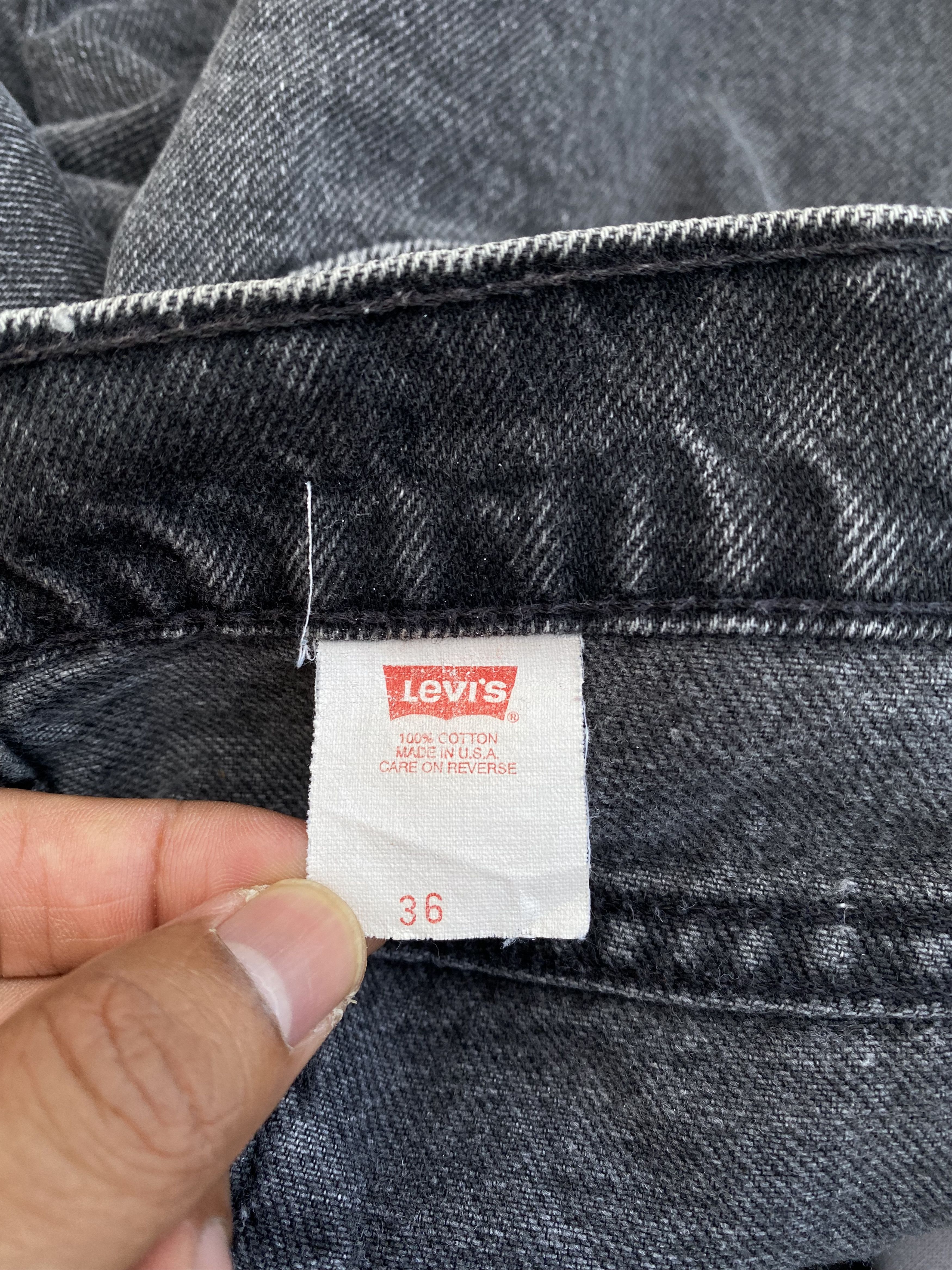 Levi's Vintage Clothing PERFECTLY FADED LEVIS VINTAGE 505 ORANGE TAB CROPPED Size US 35 - 6 Thumbnail