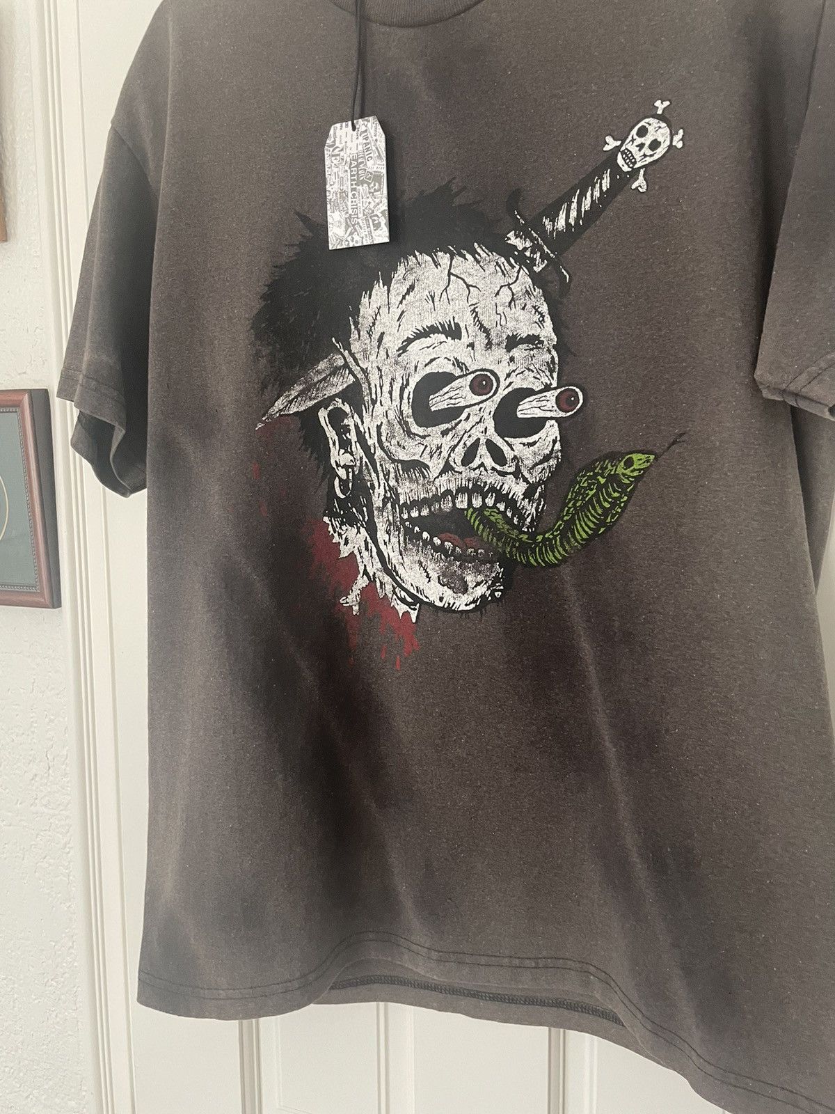 【GALLERY DEPT.】GLITCH GALLERY DEPT. GLITCH TIE DYE TEE SUN FADED | WIZER BLACK