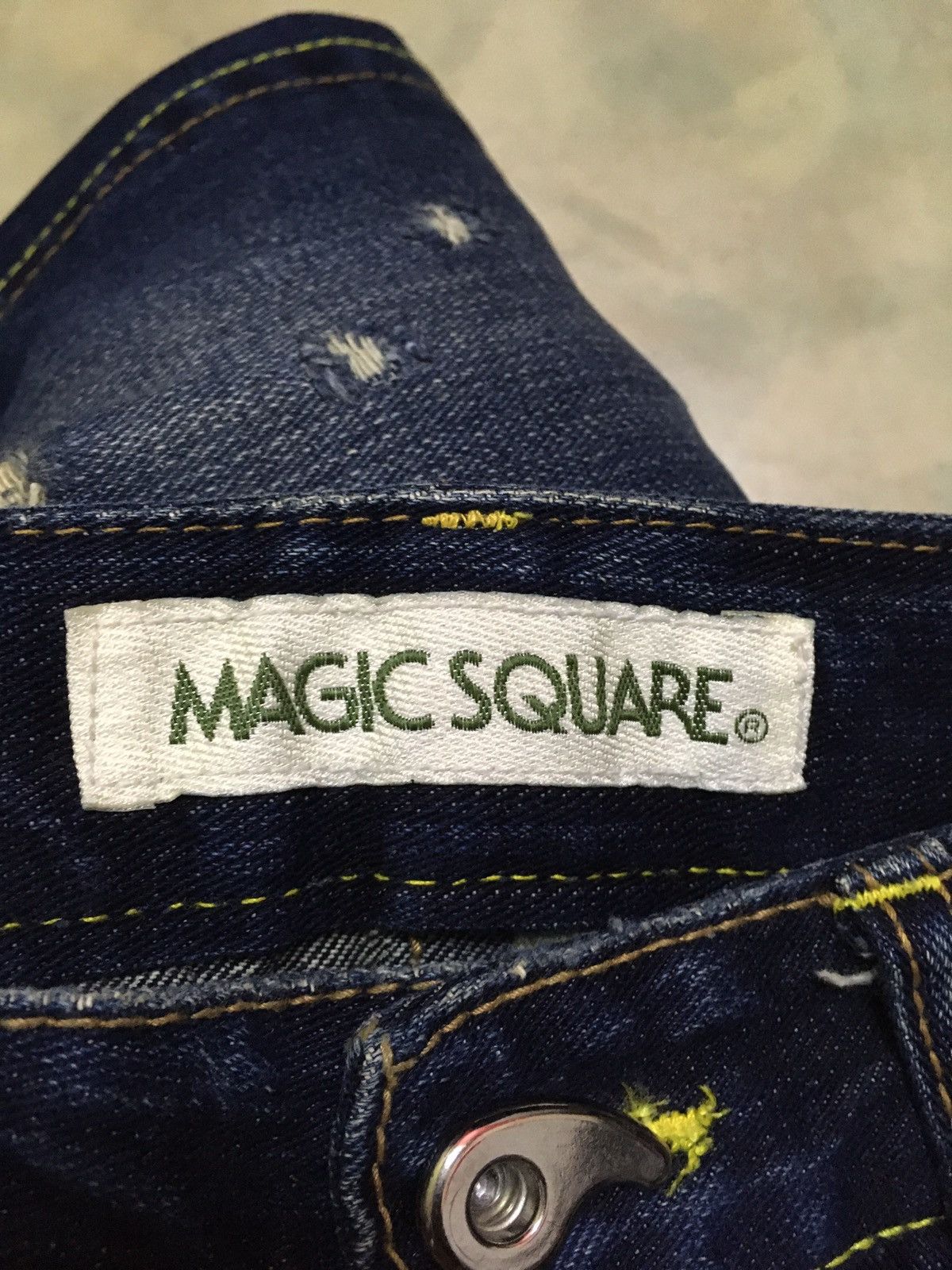 Japanese Brand Japanese Brand Magic Square Patchwork Distressed Denim Pants Size US 31 - 7 Thumbnail