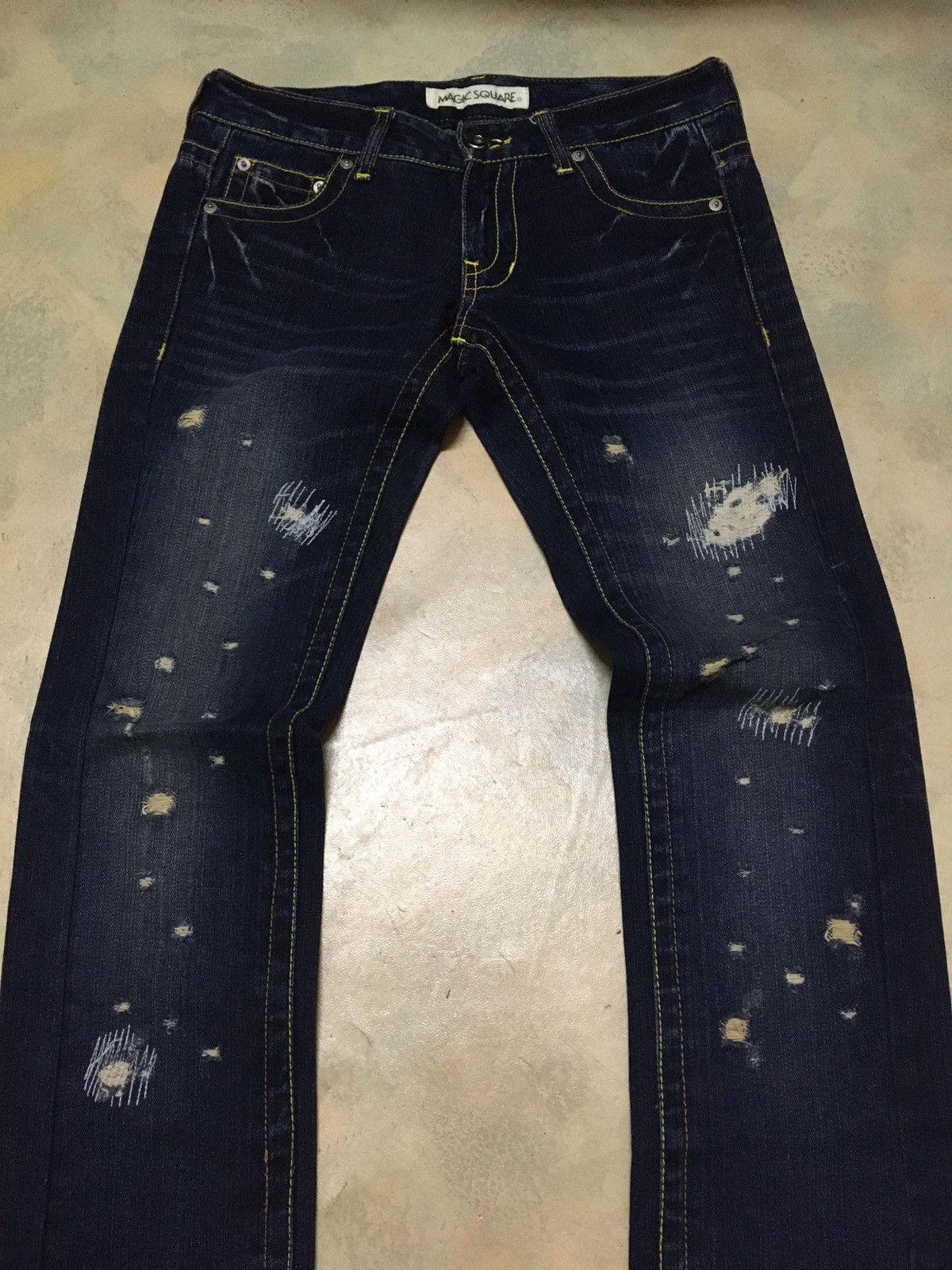 Japanese Brand Japanese Brand Magic Square Patchwork Distressed Denim Pants Size US 31 - 3 Thumbnail