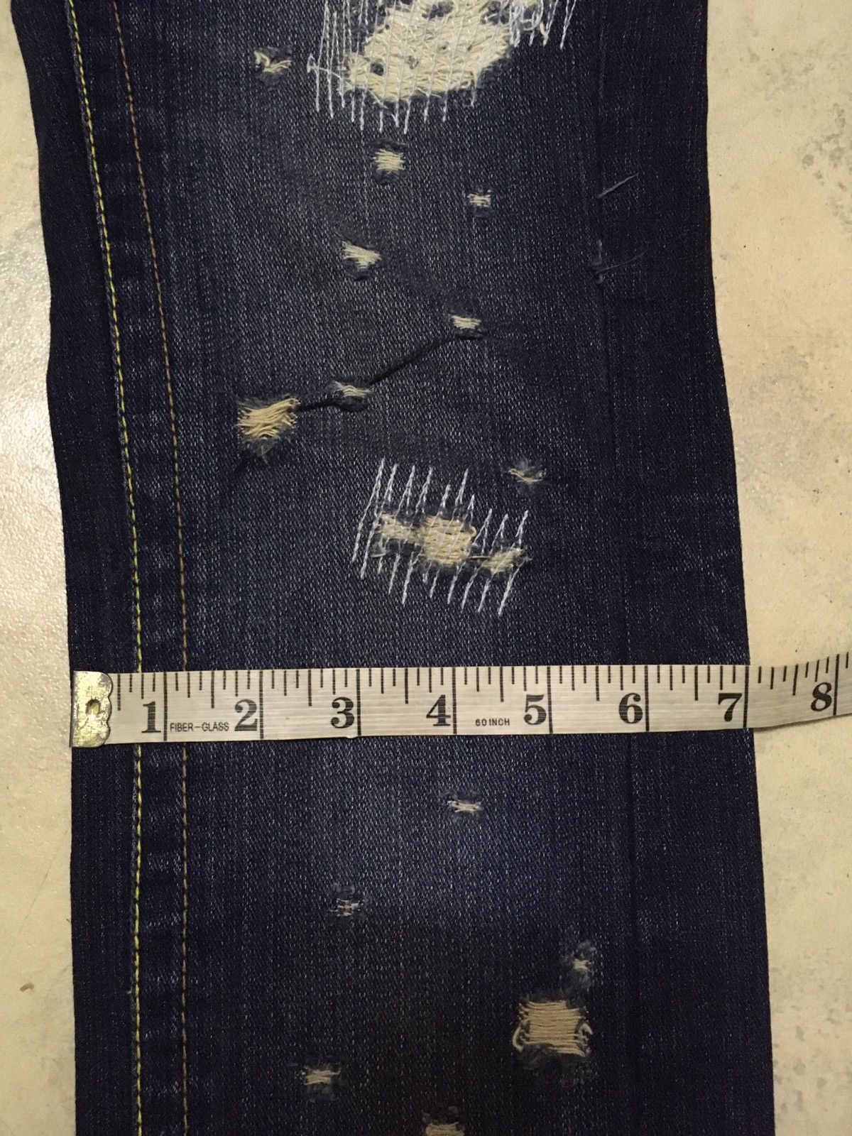 Japanese Brand Japanese Brand Magic Square Patchwork Distressed Denim Pants Size US 31 - 13 Thumbnail