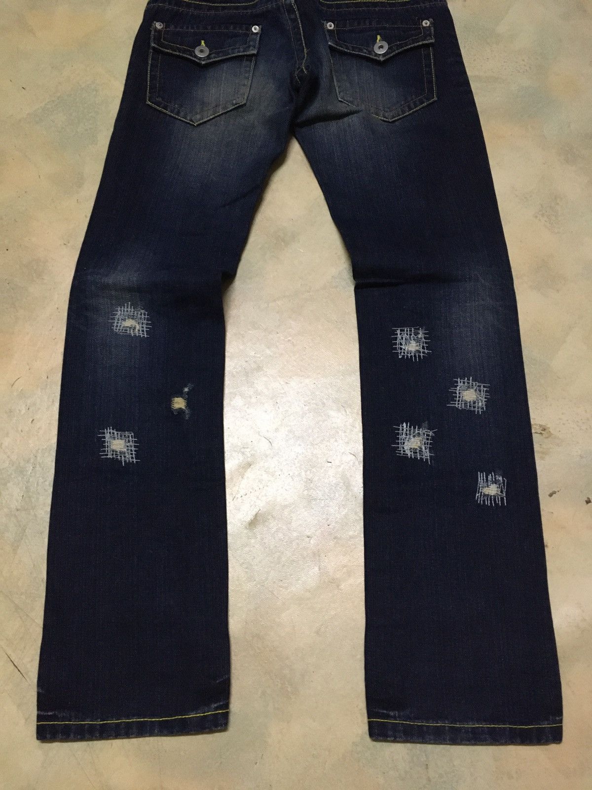Japanese Brand Japanese Brand Magic Square Patchwork Distressed Denim Pants Size US 31 - 6 Thumbnail