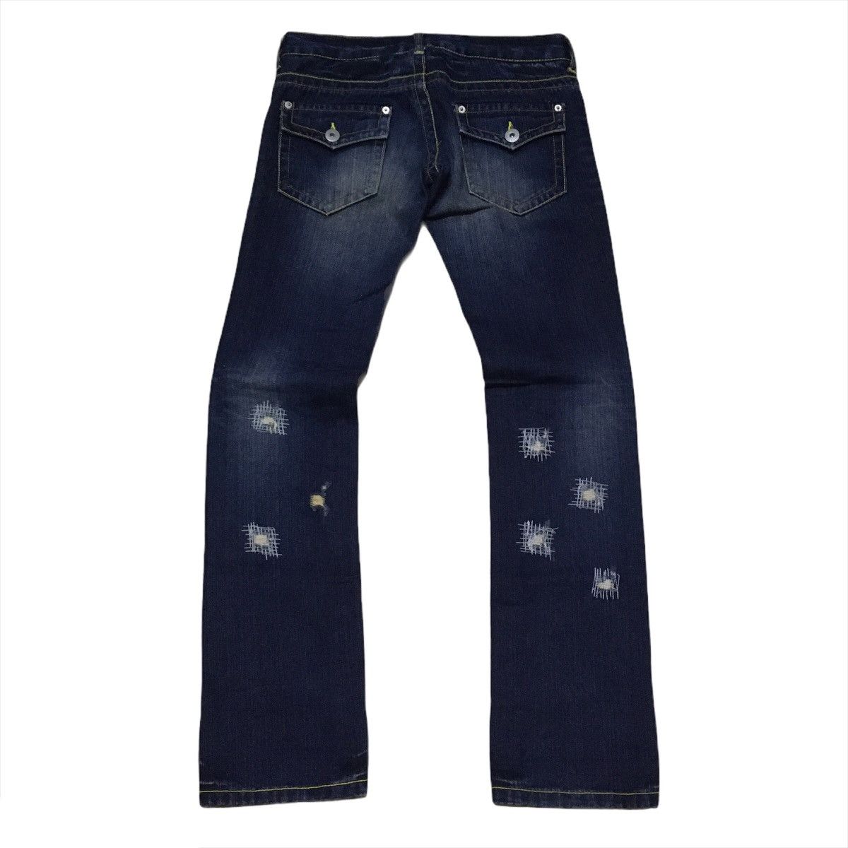 Japanese Brand Japanese Brand Magic Square Patchwork Distressed Denim Pants Size US 31 - 2 Thumbnail