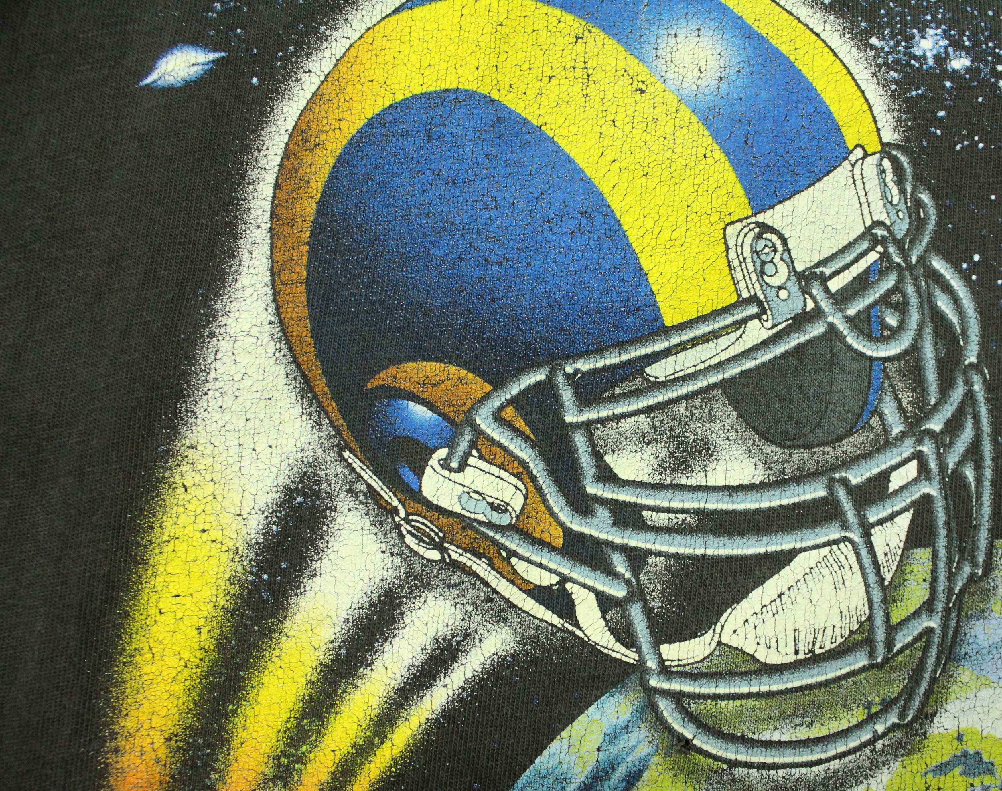 NFL × Vintage Faded Black Distressed Vintage SUPER SUNDAY T Shirt Size US XL / EU 56 / 4 - 10 Thumbnail