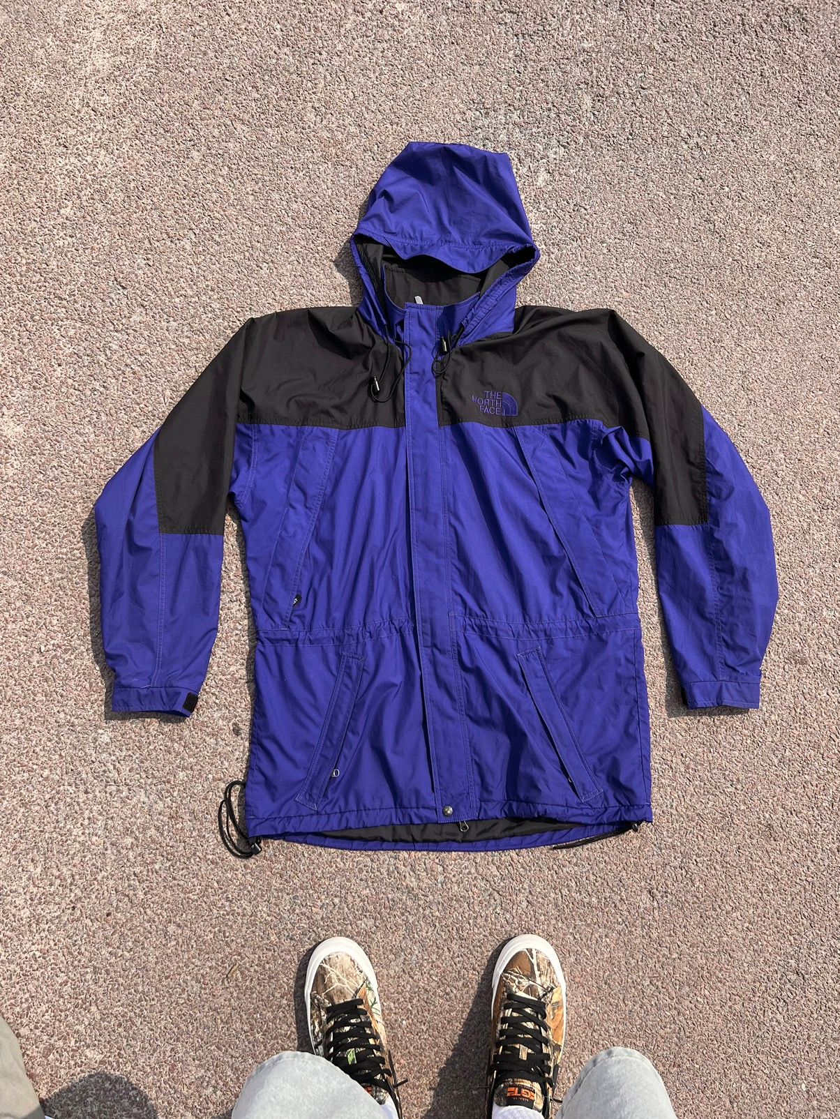 Pre-owned Outdoor Life X The North Face Vintage 90's The North Face 1985 Light Gorpcore Japan Jacket In Navy Blue/purple