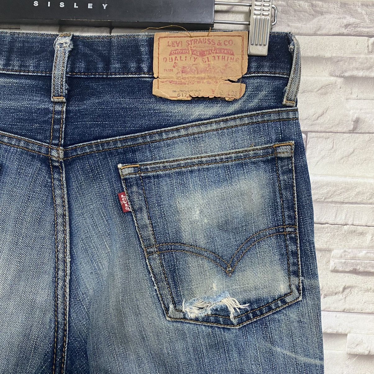 Levi's Vintage Levis 517 Flare Jeans Distressed Hedi Slimane Size US 30 / EU 46 - 15 Thumbnail