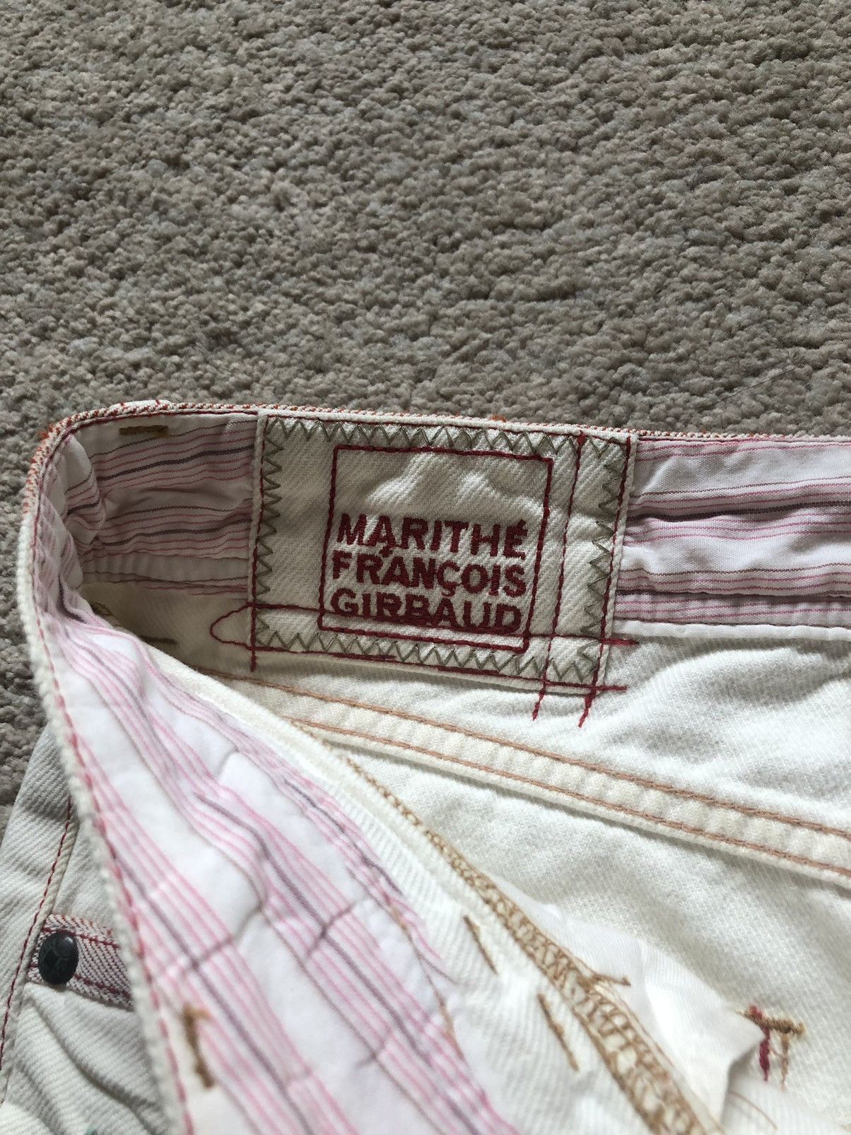 Marithe + Francois Girbaud 1990s Marithe Francois Girbaud Hippie Flare Jeans Size US 29 - 11 Thumbnail
