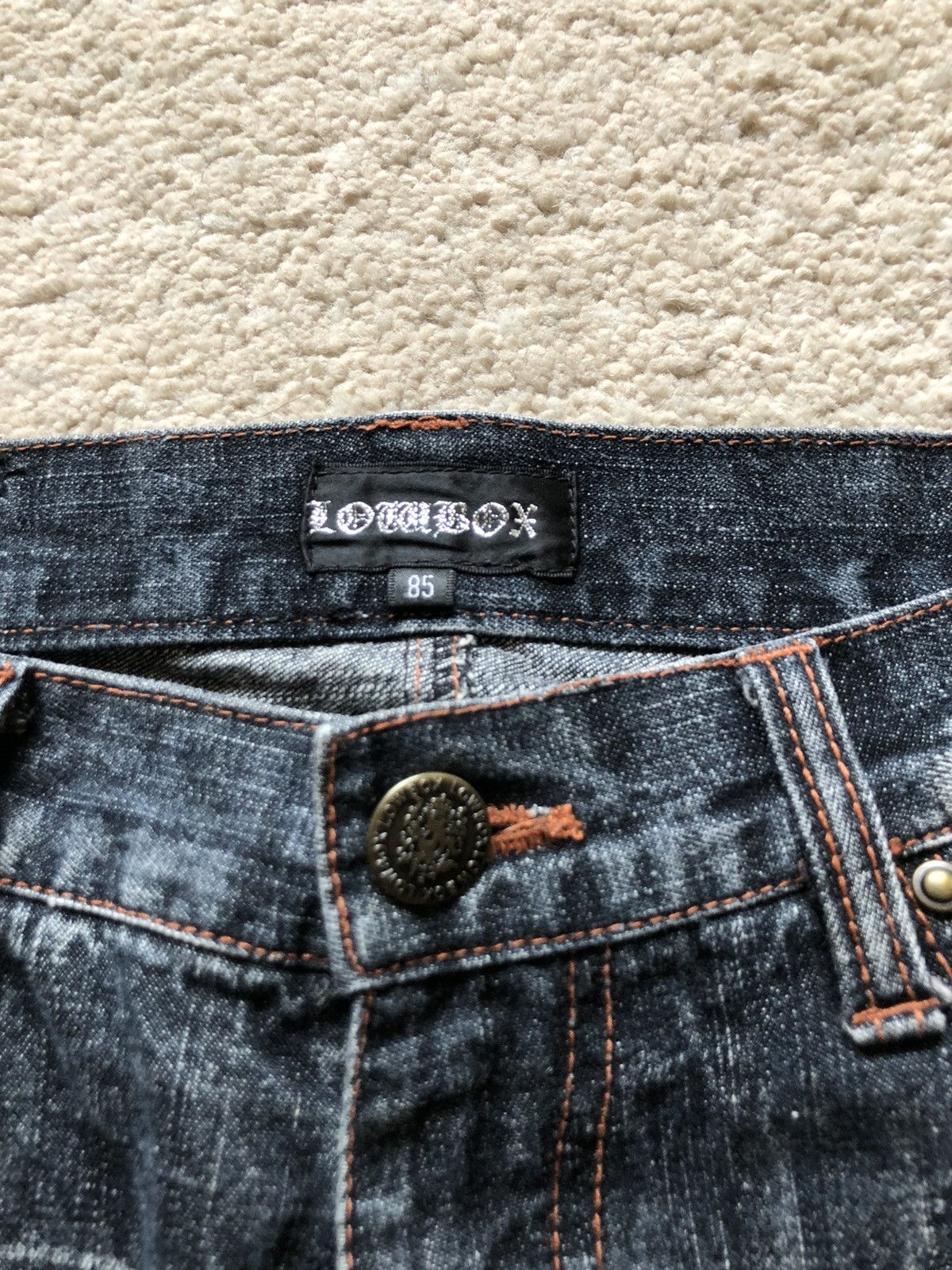 LOWBOX 2000s LOWBOX Claw Mark Baggy Jeans Size US 34 / EU 50 - 9 Thumbnail