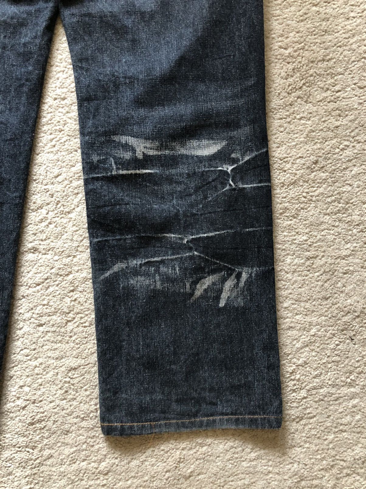 LOWBOX 2000s LOWBOX Claw Mark Baggy Jeans Size US 34 / EU 50 - 7 Thumbnail