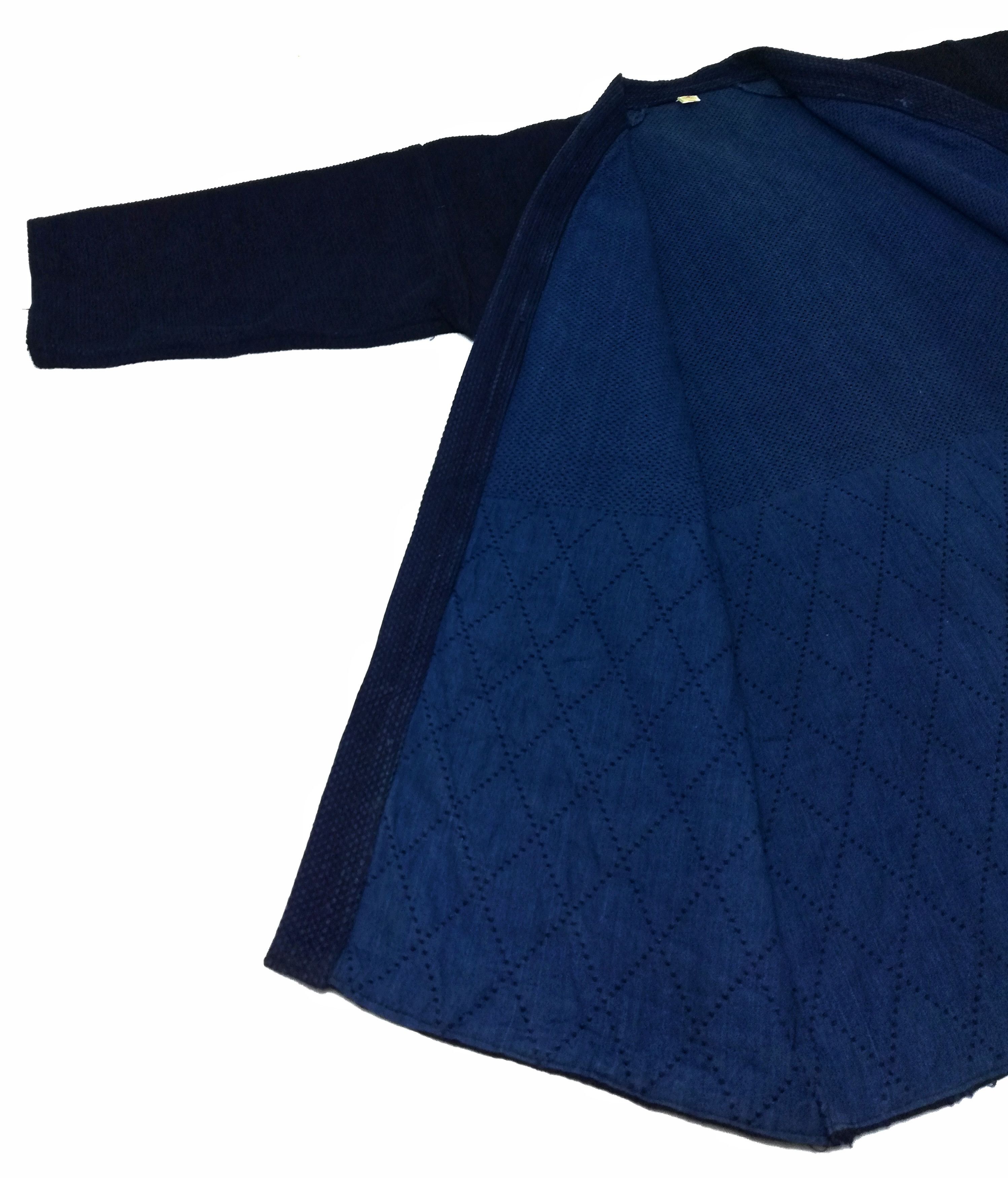 Indigo × Japanese Brand 🔥Dyed Sashiko Noragi Kimono Style Visvim Design Cotton🔥 Size US L / EU 52-54 / 3 - 7 Thumbnail