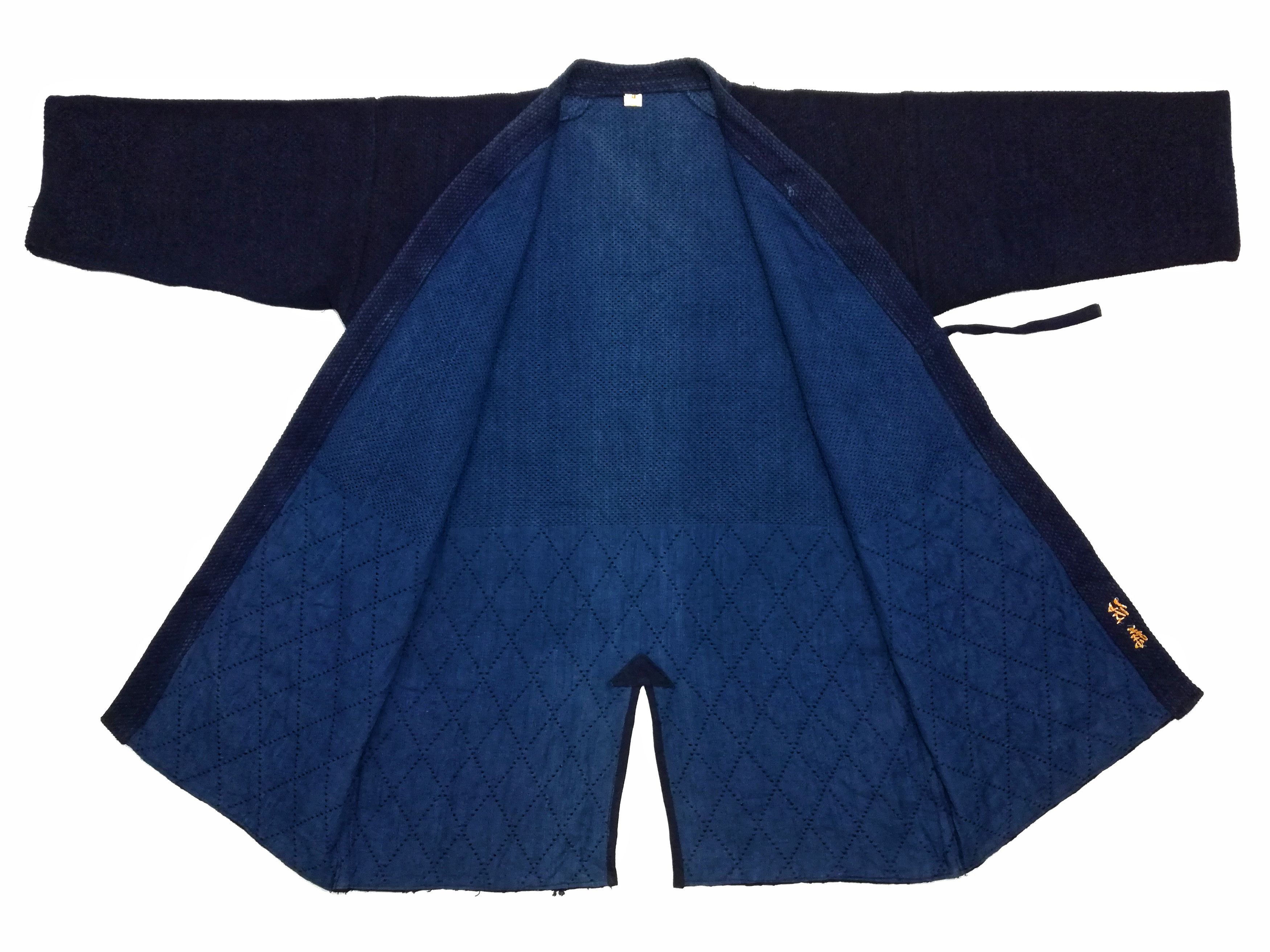 Indigo × Japanese Brand 🔥Dyed Sashiko Noragi Kimono Style Visvim Design Cotton🔥 Size US L / EU 52-54 / 3 - 5 Thumbnail