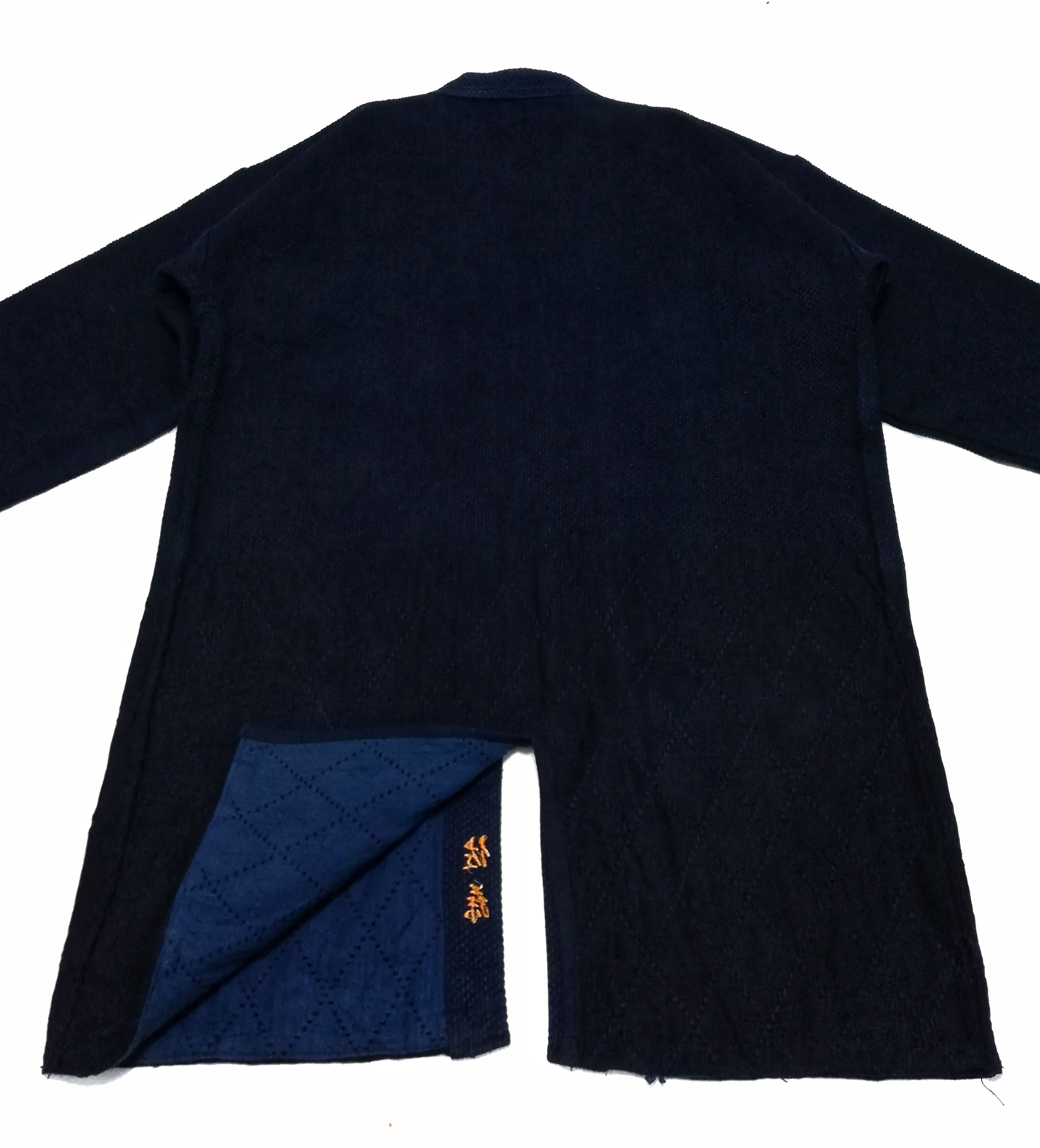Indigo × Japanese Brand 🔥Dyed Sashiko Noragi Kimono Style Visvim Design Cotton🔥 Size US L / EU 52-54 / 3 - 13 Thumbnail