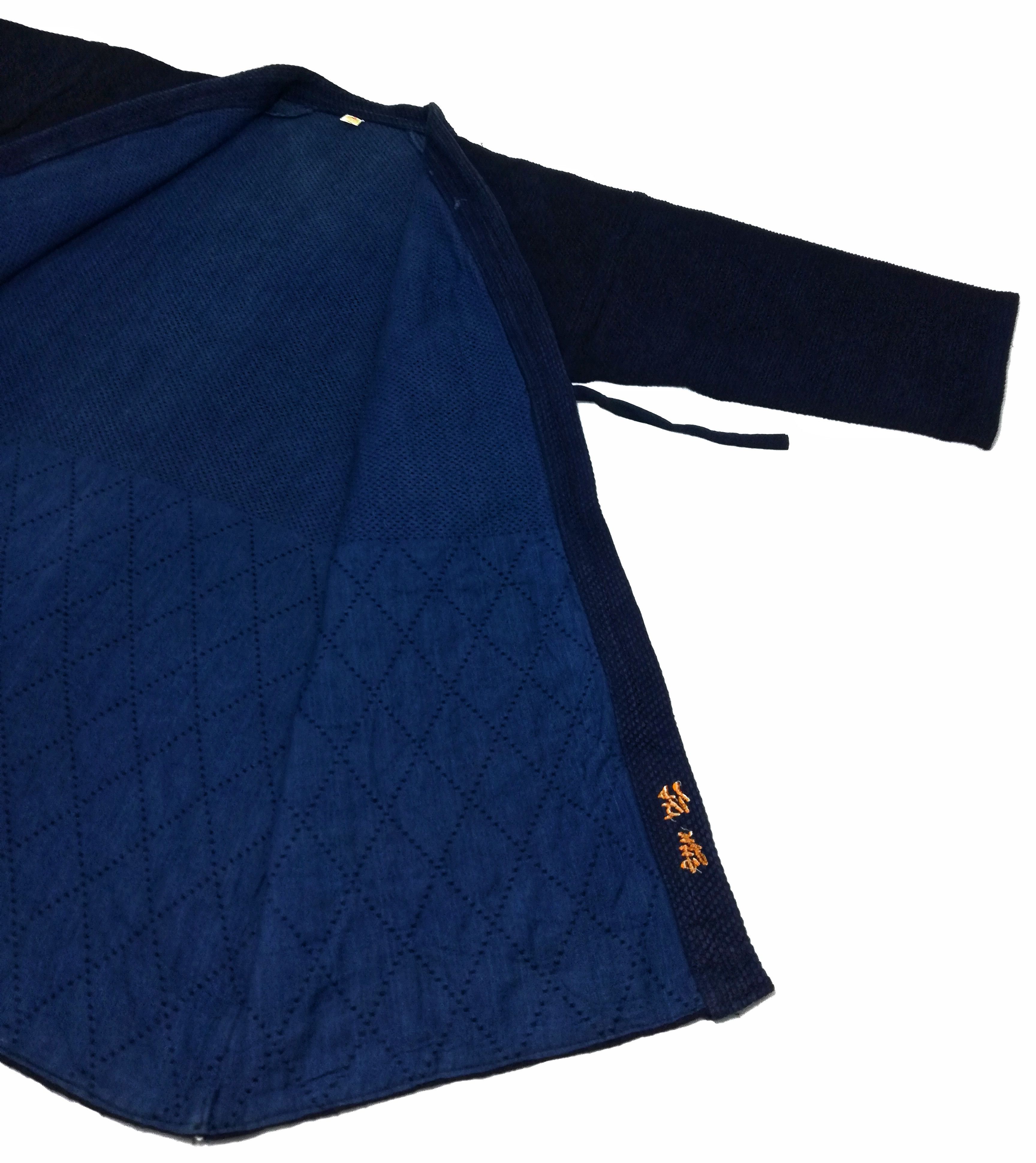 Indigo × Japanese Brand 🔥Dyed Sashiko Noragi Kimono Style Visvim Design Cotton🔥 Size US L / EU 52-54 / 3 - 8 Thumbnail