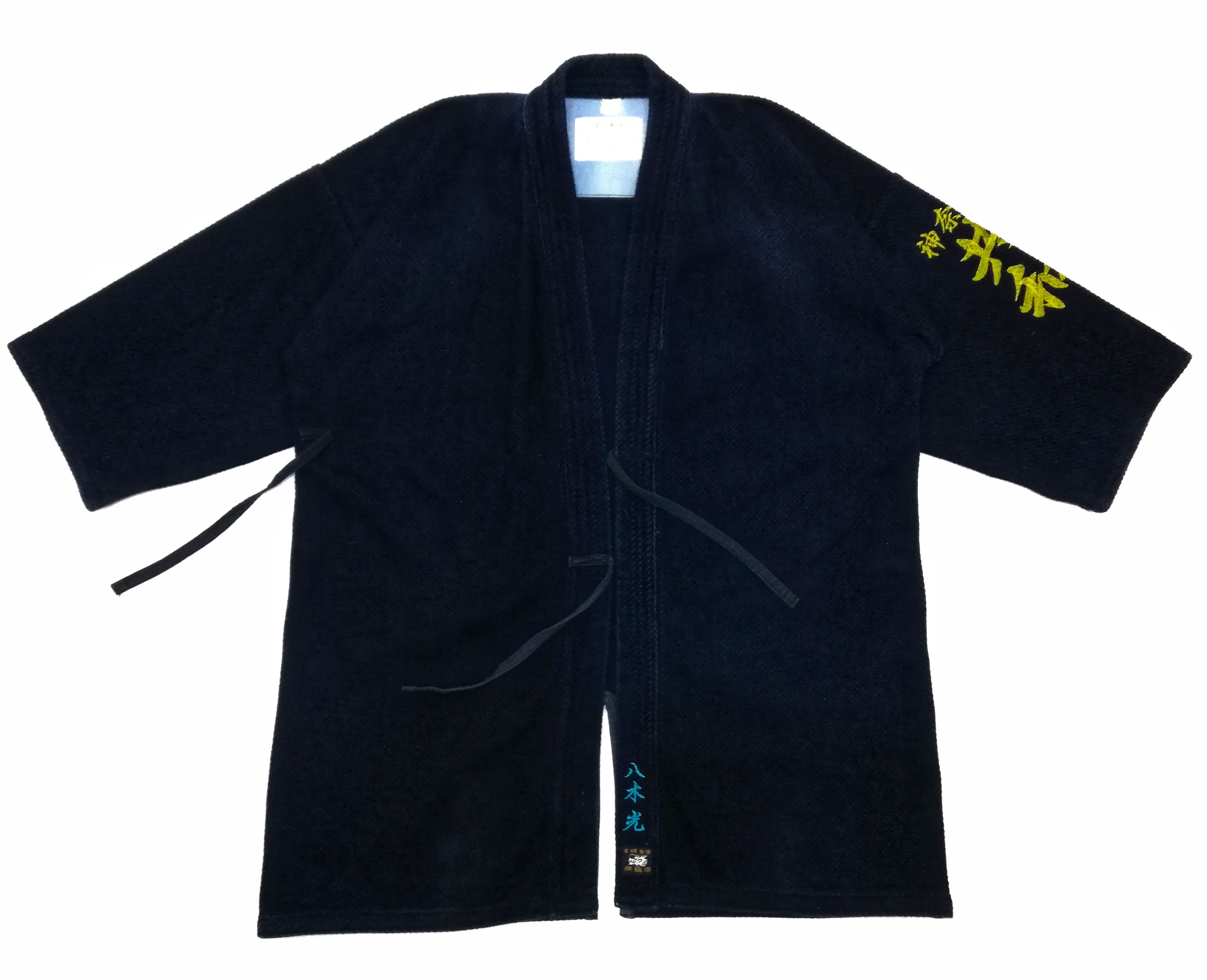 Indigo × Japanese Brand 🔥Indigo Dyed Sashiko Noragi Kimono Visvim Style Design🔥 Size US L / EU 52-54 / 3 - 1 Thumbnail