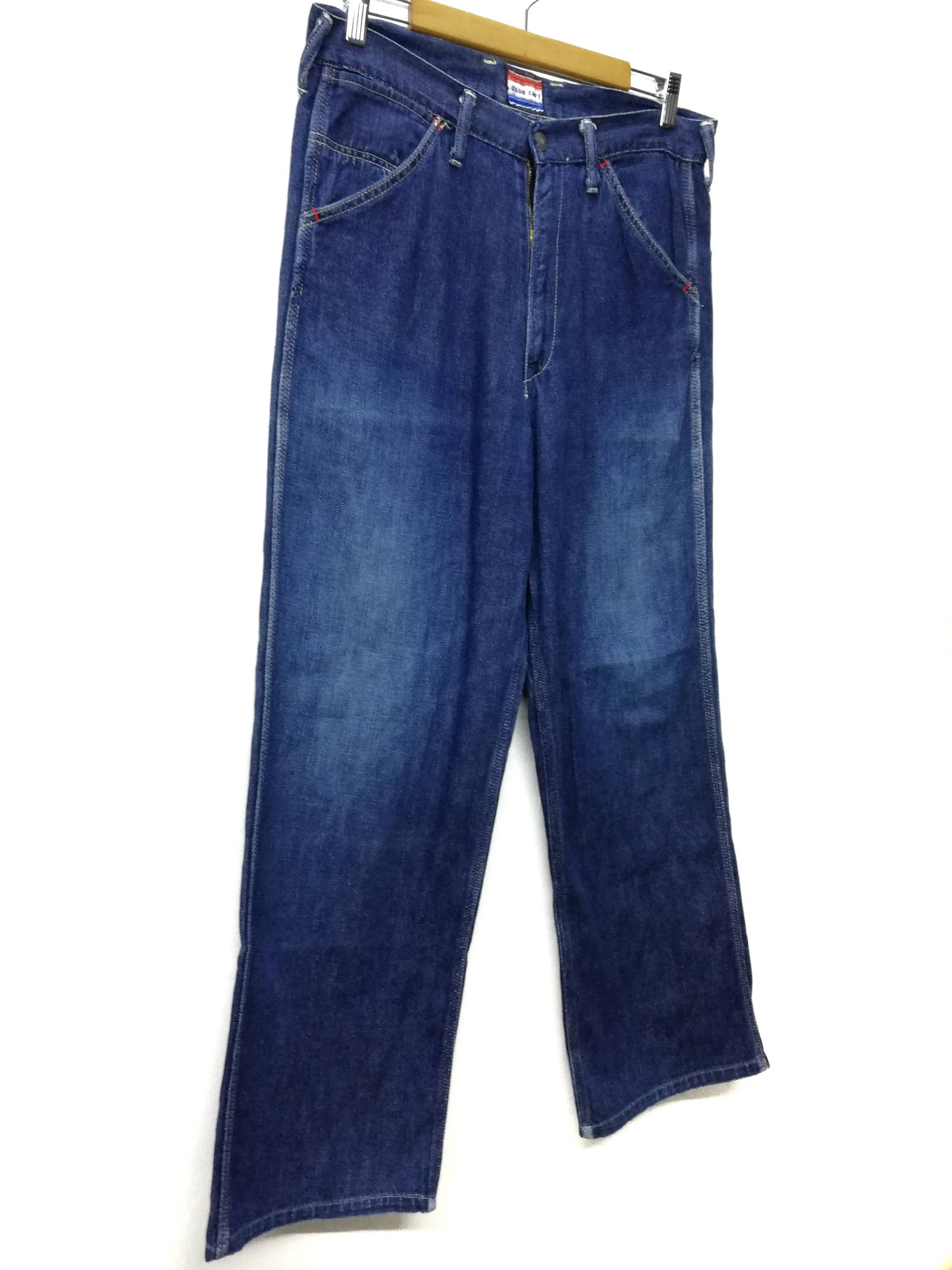 image of Blue Cafe By 45Rpm Denim Workers Pants Cotton, Men's (Size 33)