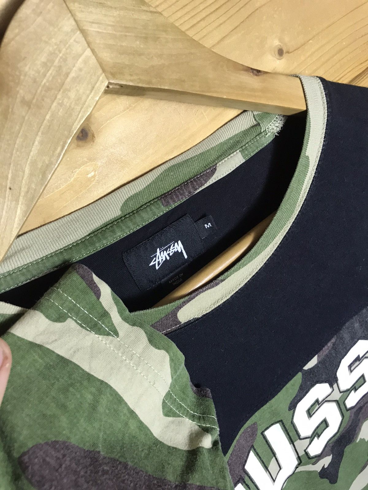 Stussy Stussy big logo 3/4 half sleeve camo shirt Size US S / EU 44-46 / 1 - 7 Thumbnail